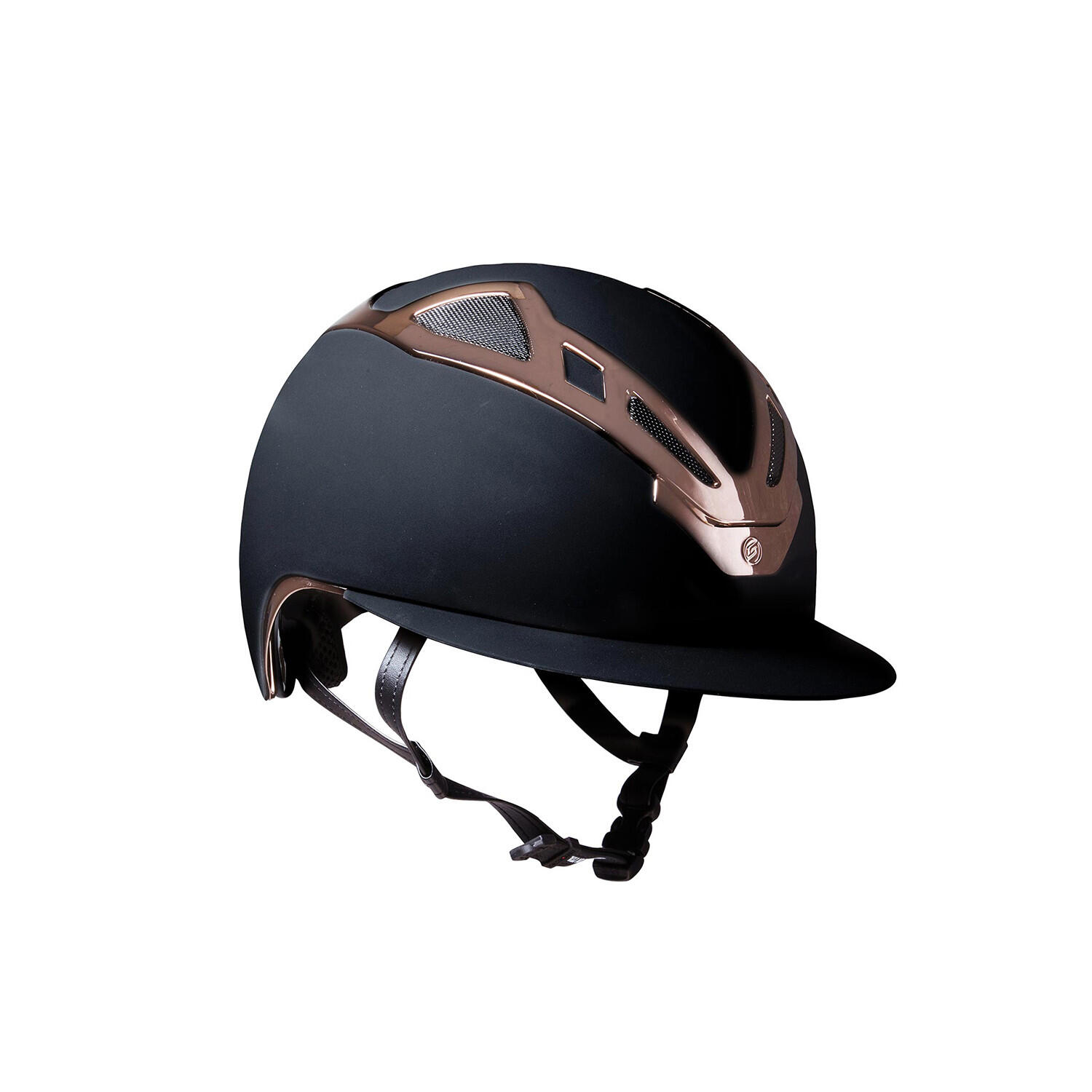 Kask damski apex chrome czarny mat/różowe złoto