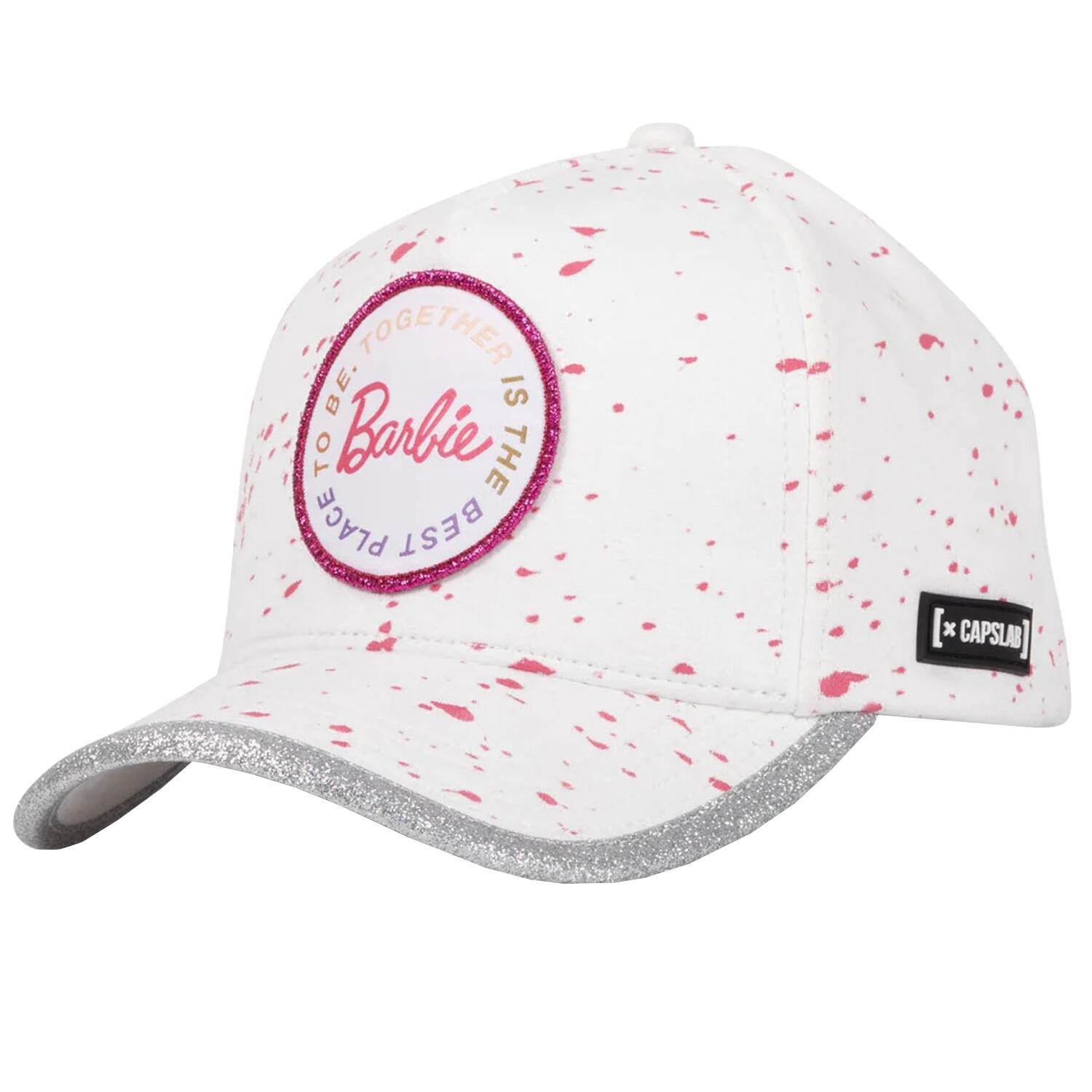 Czapka z daszkiem Capslab Barbie Logo White/Pink - CL/BA1/2/CB/BAR2