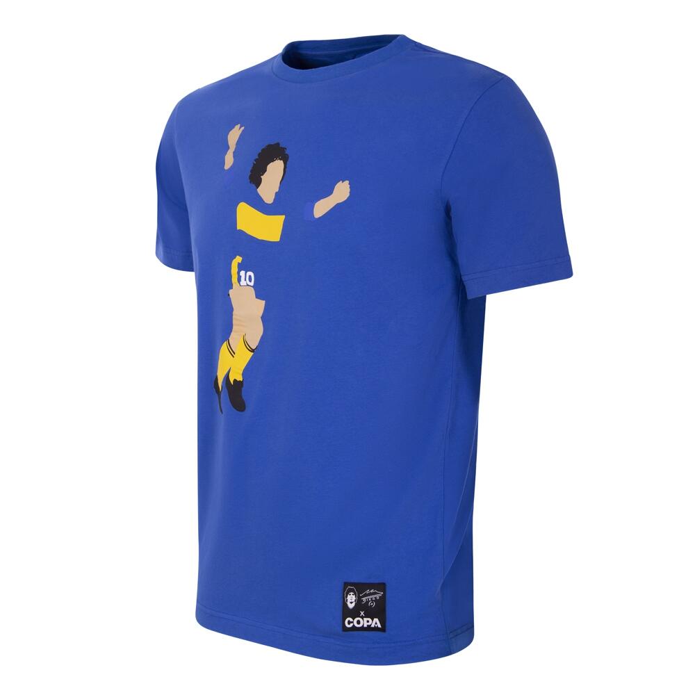 Koszulka dla dorosłych - Maradona x COPA Boca Graficzna - Niebieska