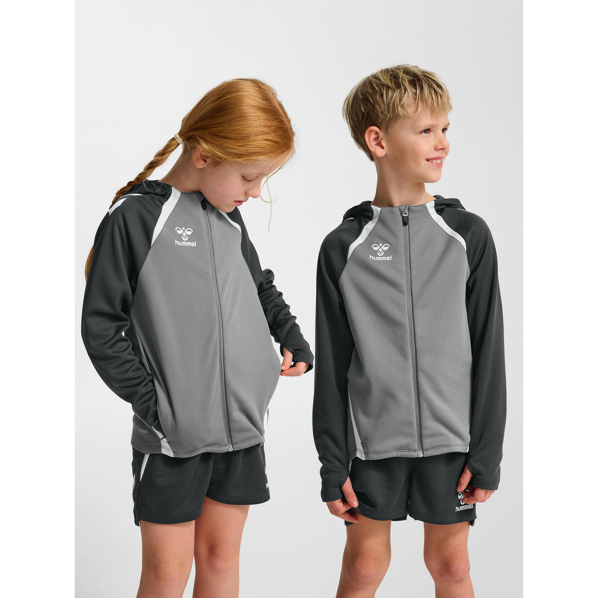 Dziecienska bluza z kapturem na zamek Hummel Lead 2.0