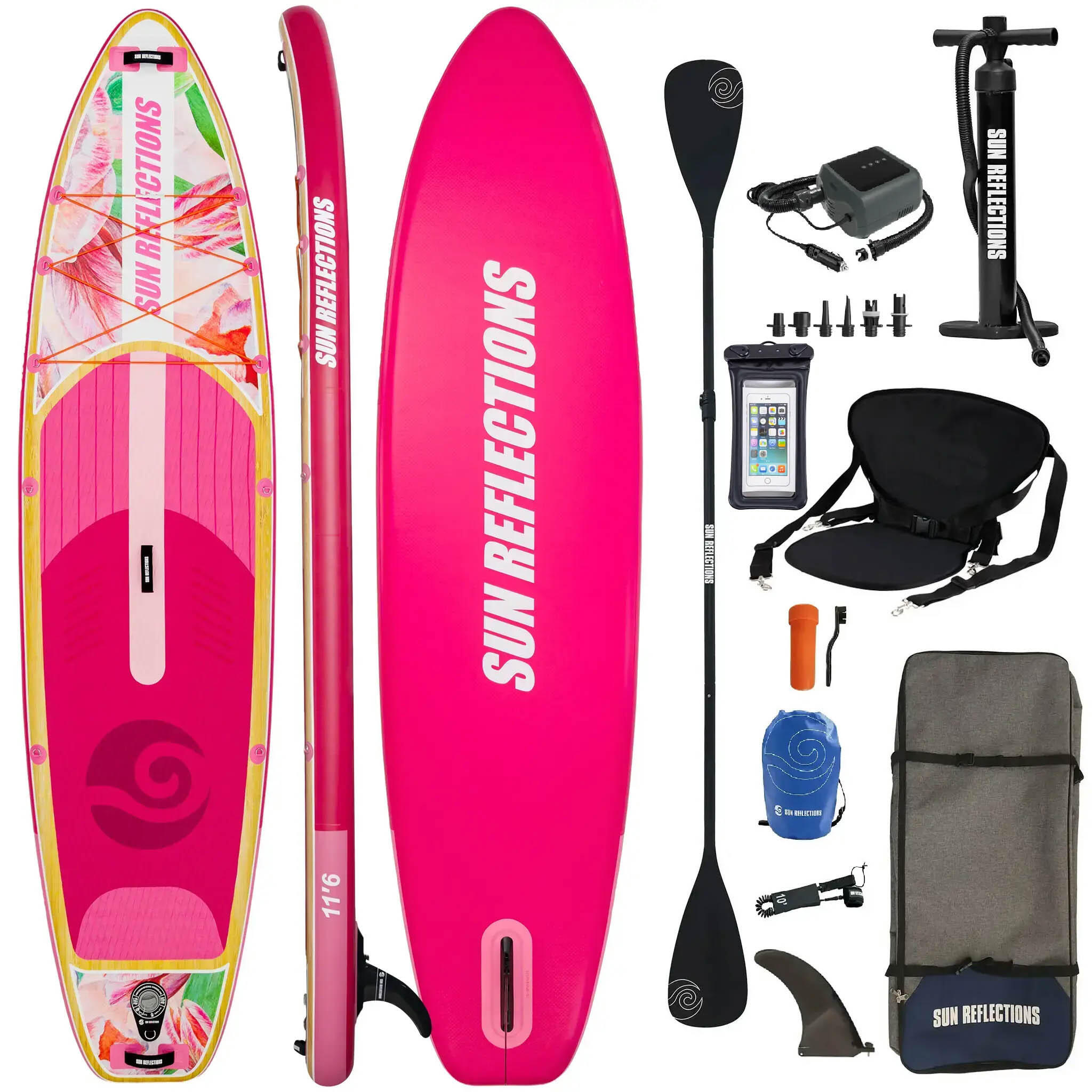 Deska Sup Pompowana Sun Reflections L 11'6" Combo Soft Blush + Pompka PBG 6