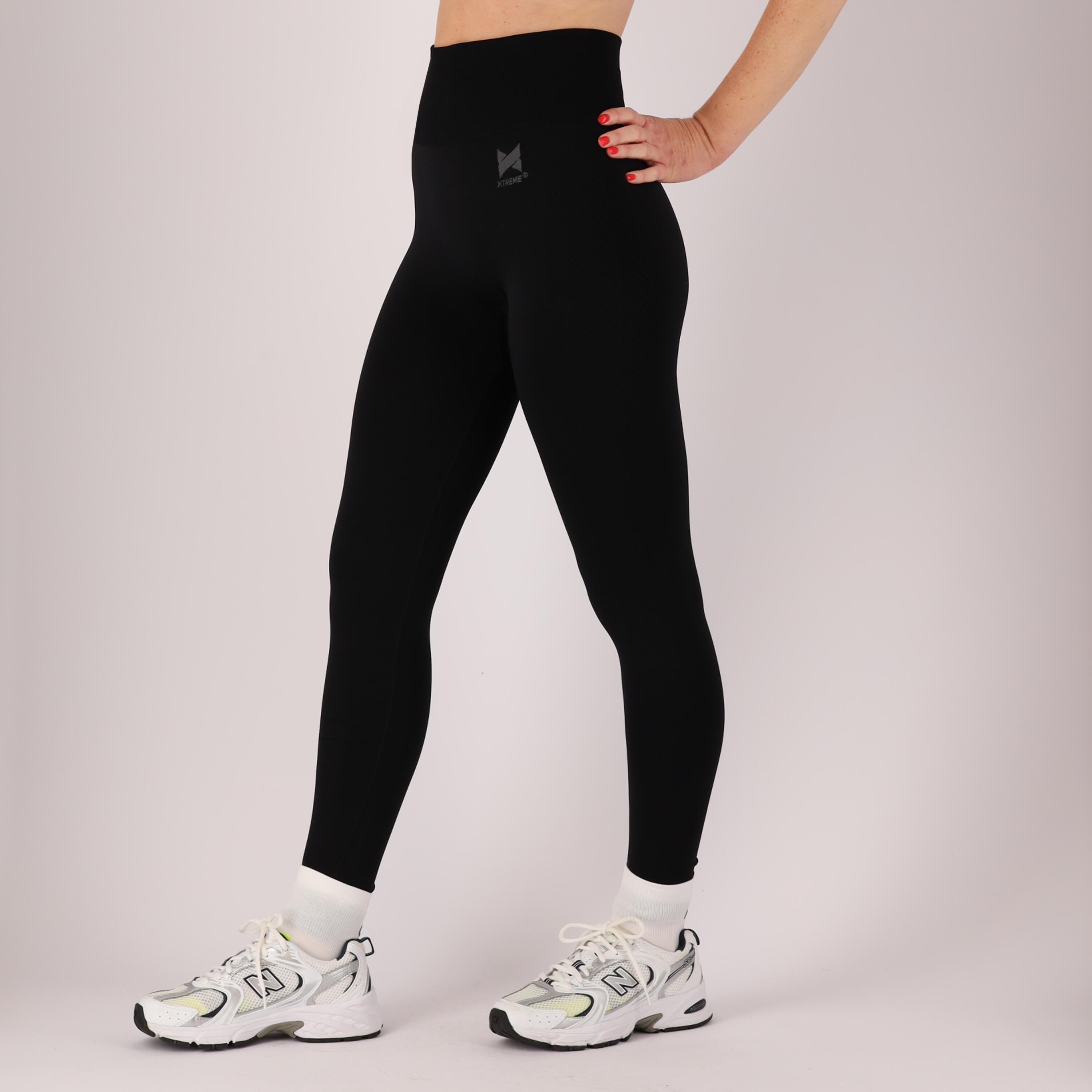 Damski zestaw sportowy - Legginsy/Top - Antracyt