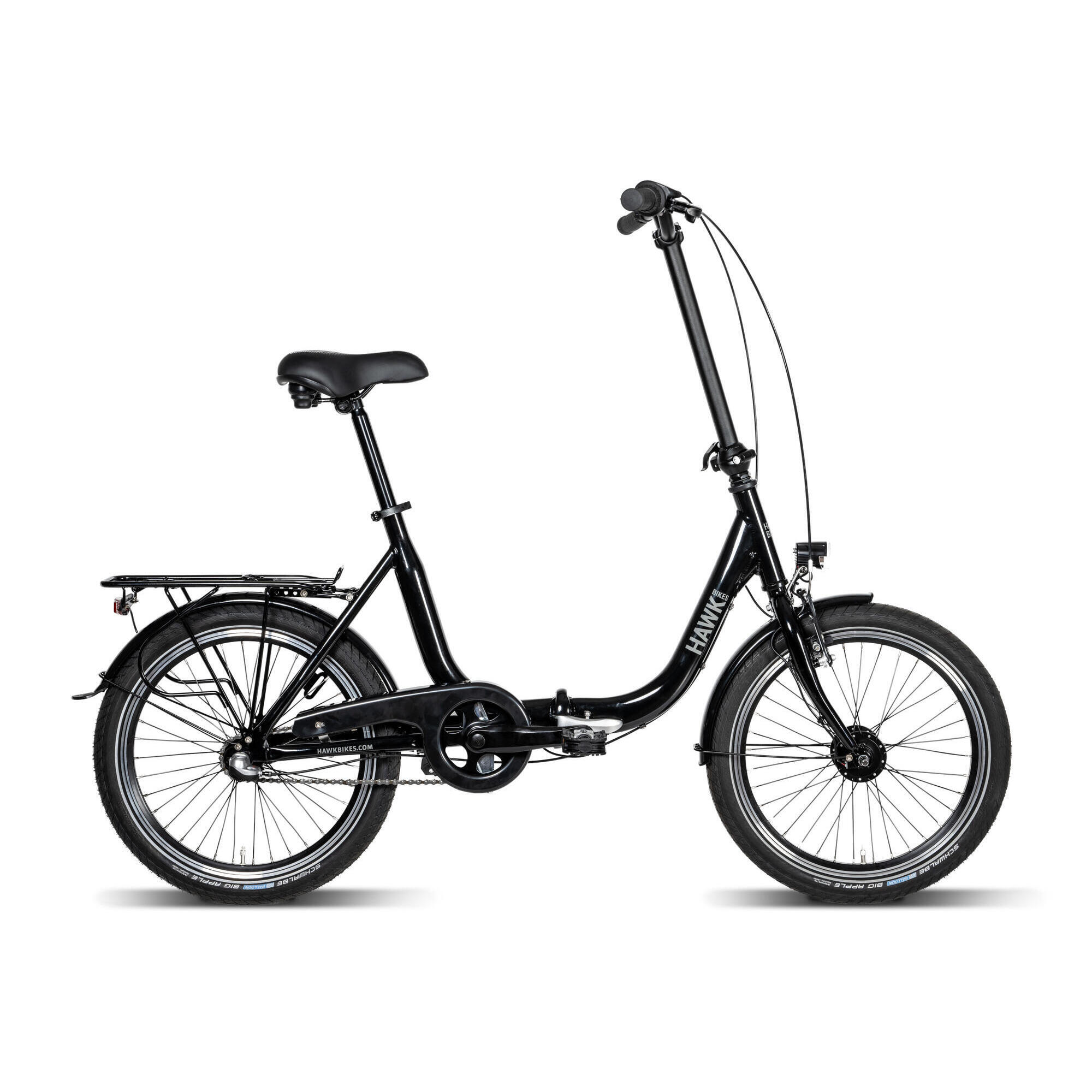 Rower miejski składak Hawk Bikes 20" 3 biegowy czarny