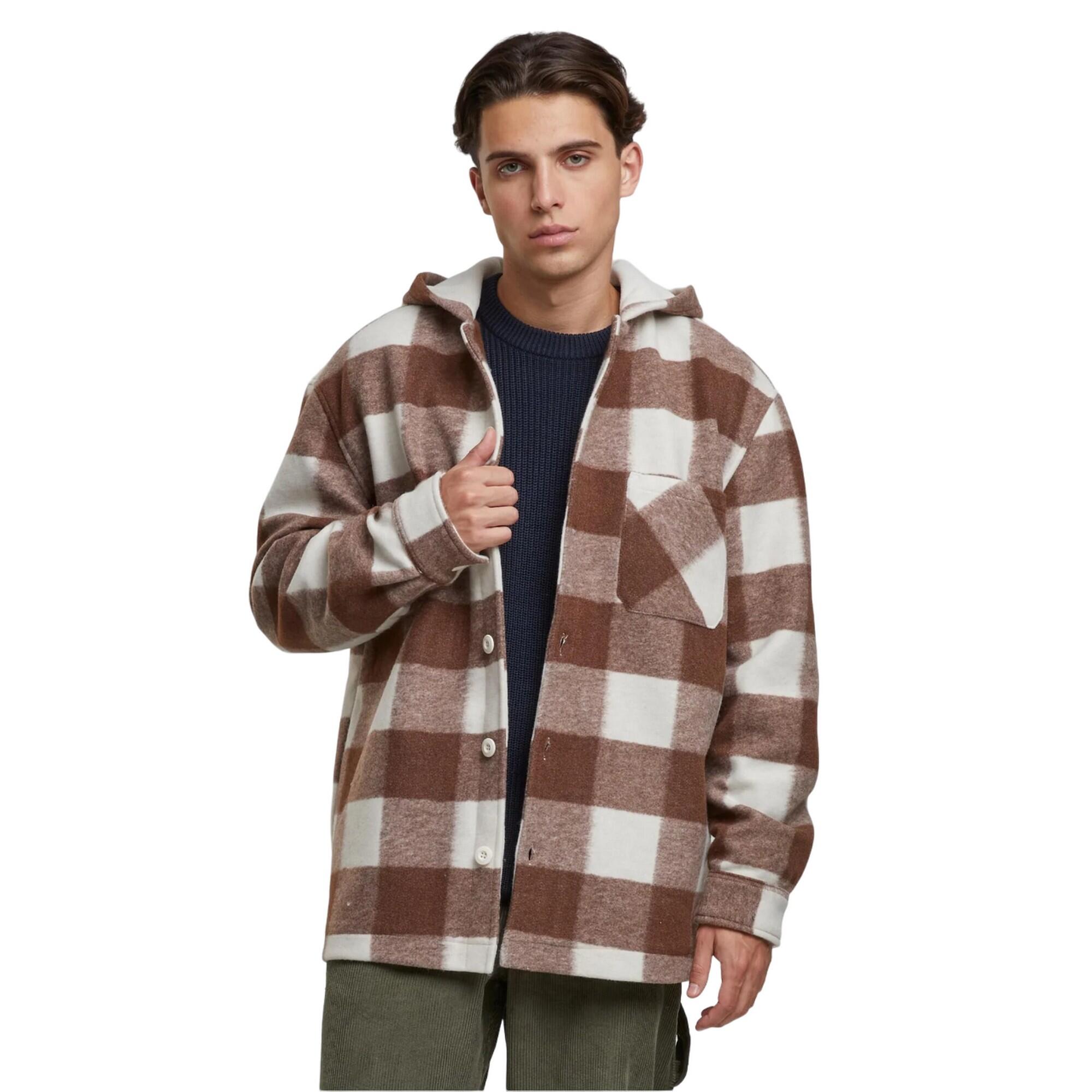 Kurtka Z Kapturem Męska W Kratkę