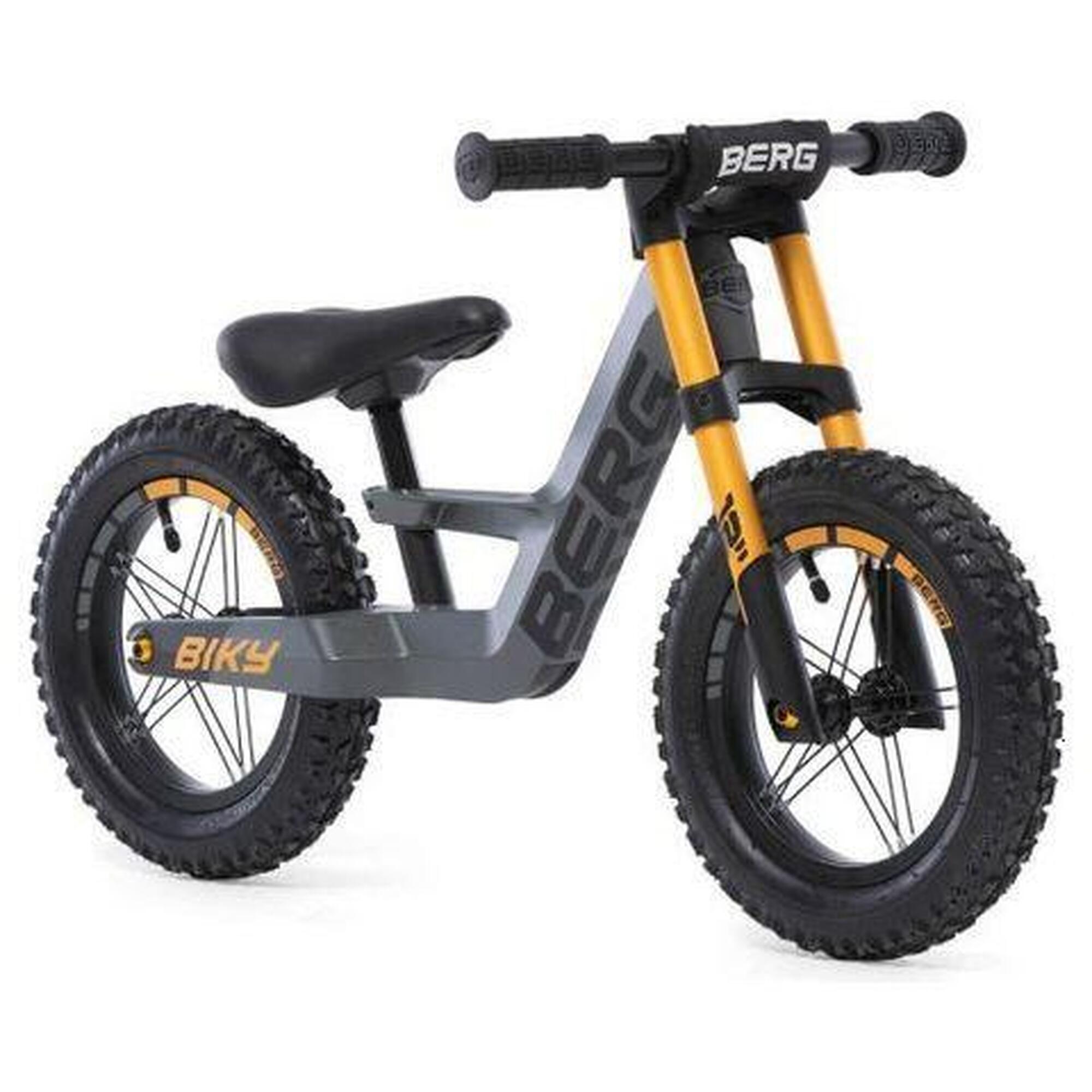 Rowerek biegowy Biky Cross 12 lekka rama z magnezu, szary