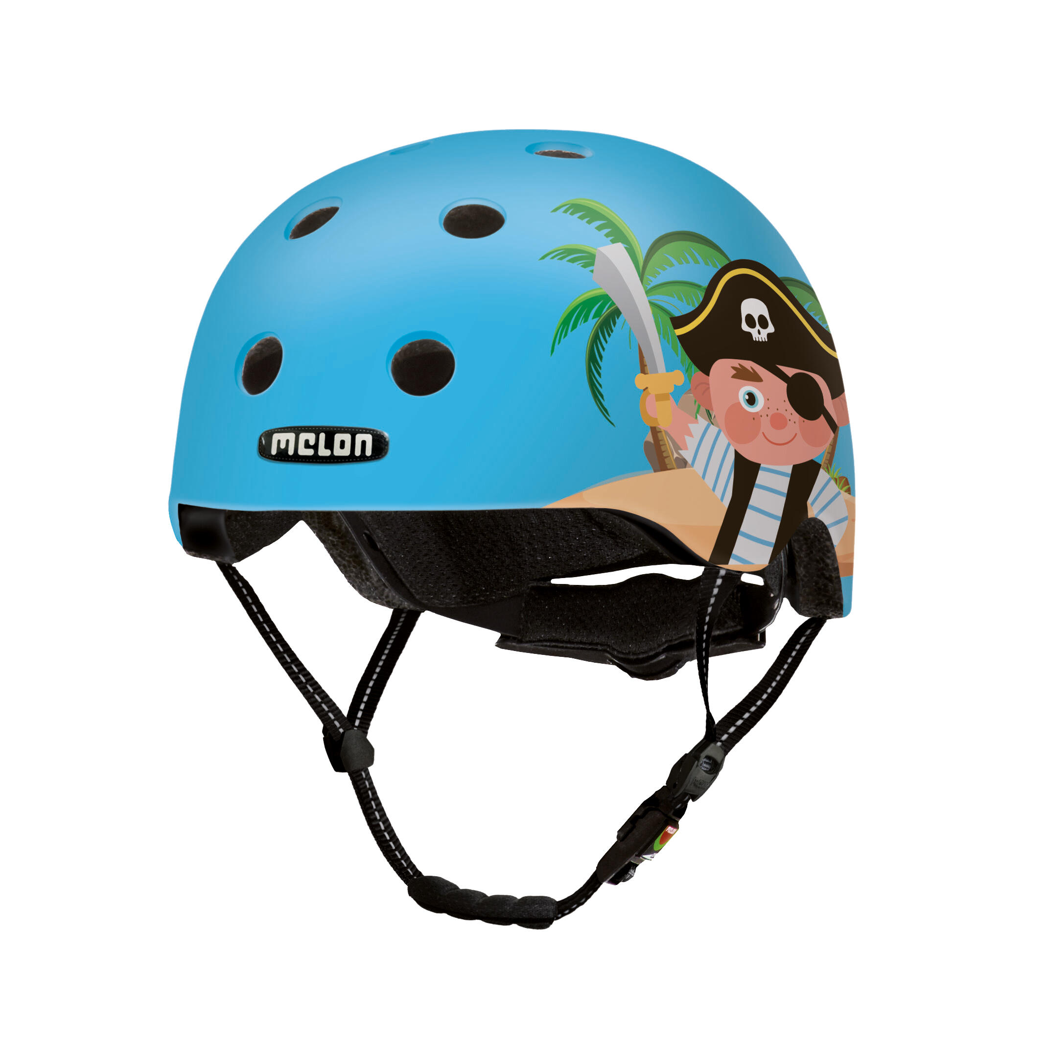 Kask rowerowy dla dzieci Urban Active, mały pirat matowy