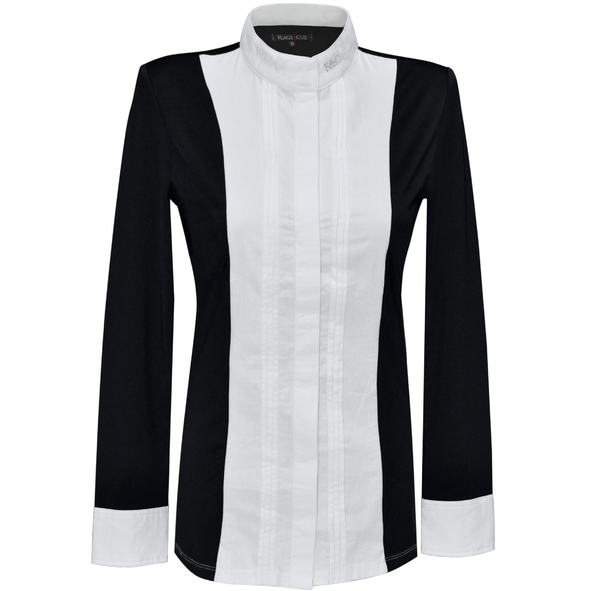 Damska koszulka polo jeździecka z długim rękawem Flags&Cup Diamantina