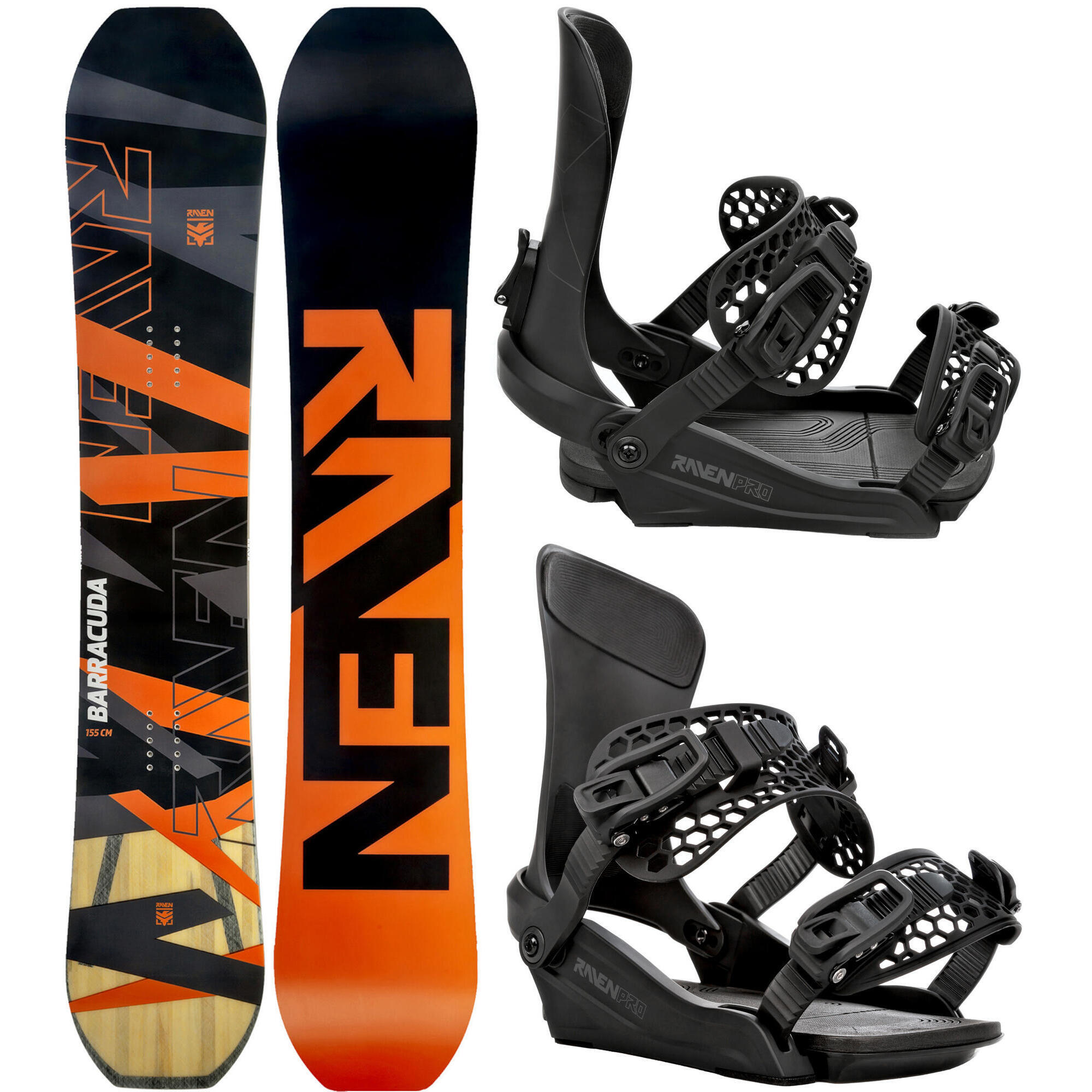 Zestaw Snowboard Raven Barracuda Carbon + Wiązania Raven King