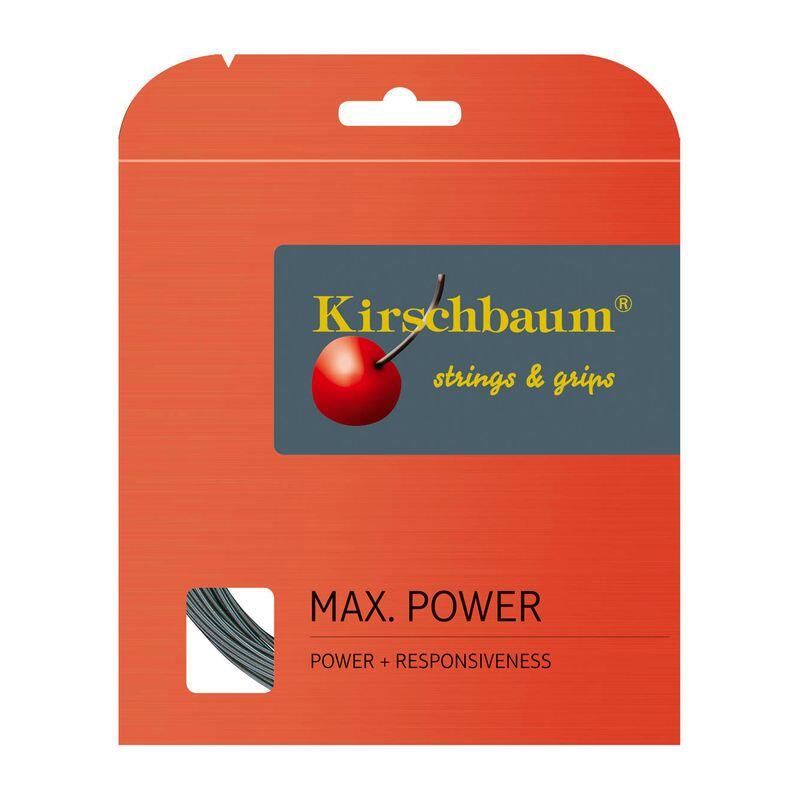 Naciąg do tenisa Kirschbaum Max Power Anthracite 1,20 mm 12 m