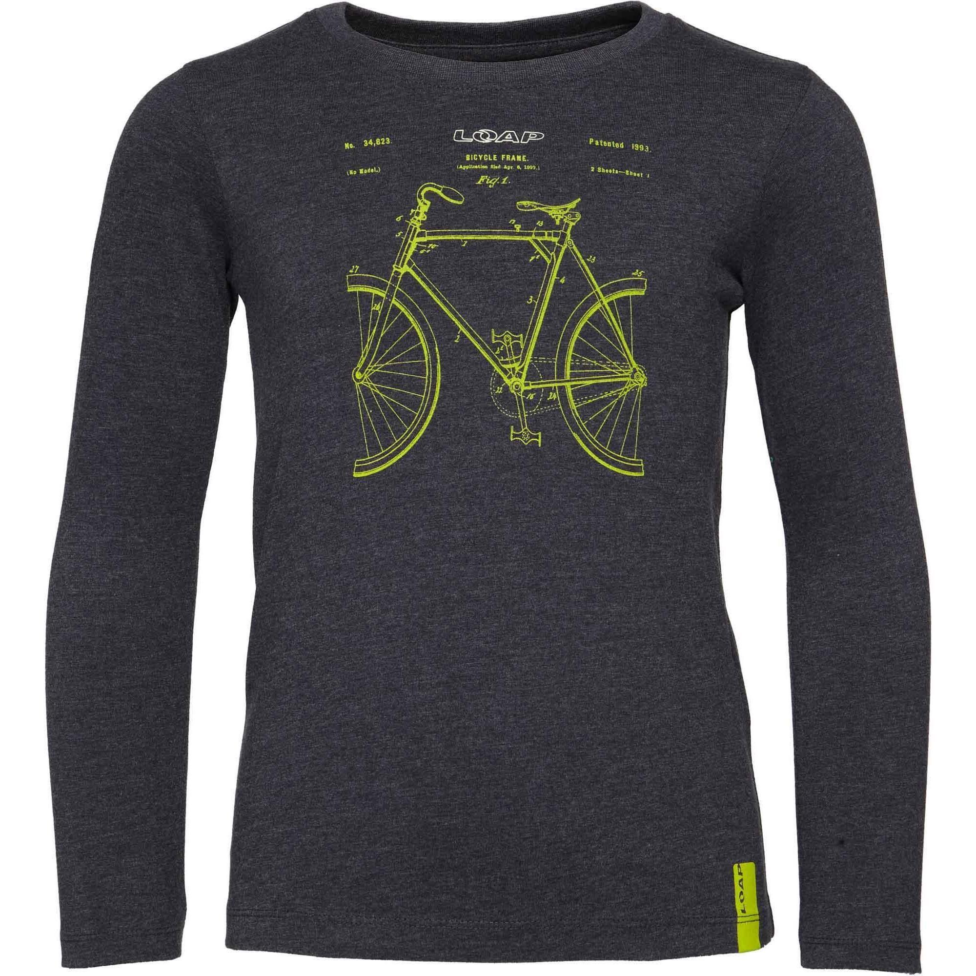 Loep Buvon dziecięca koszulka z długim rękawem granatowa 122-128 100% bawełna