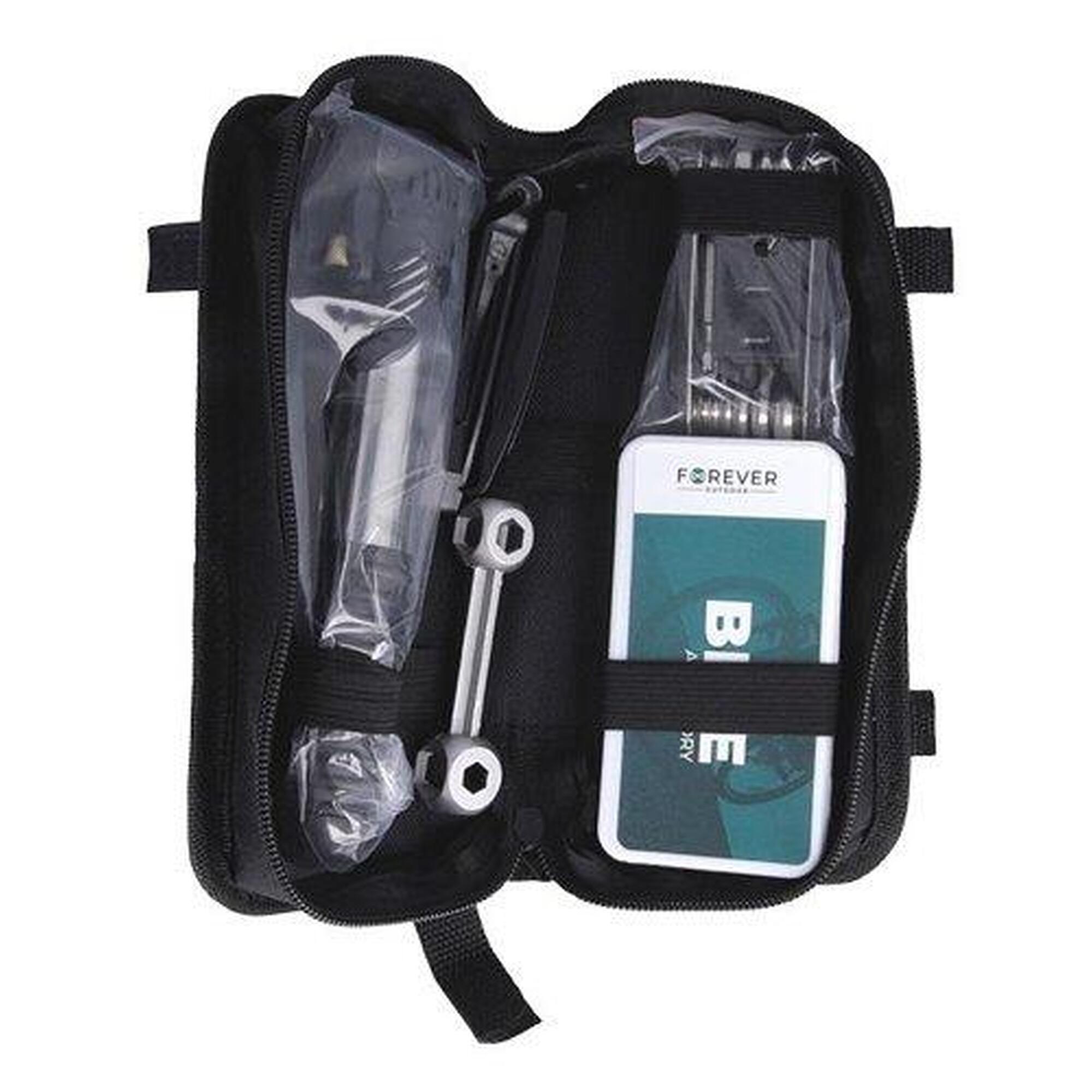 Zestaw Rowerowy Naprawczy Forever Pompka Łatki Klucze 16W1