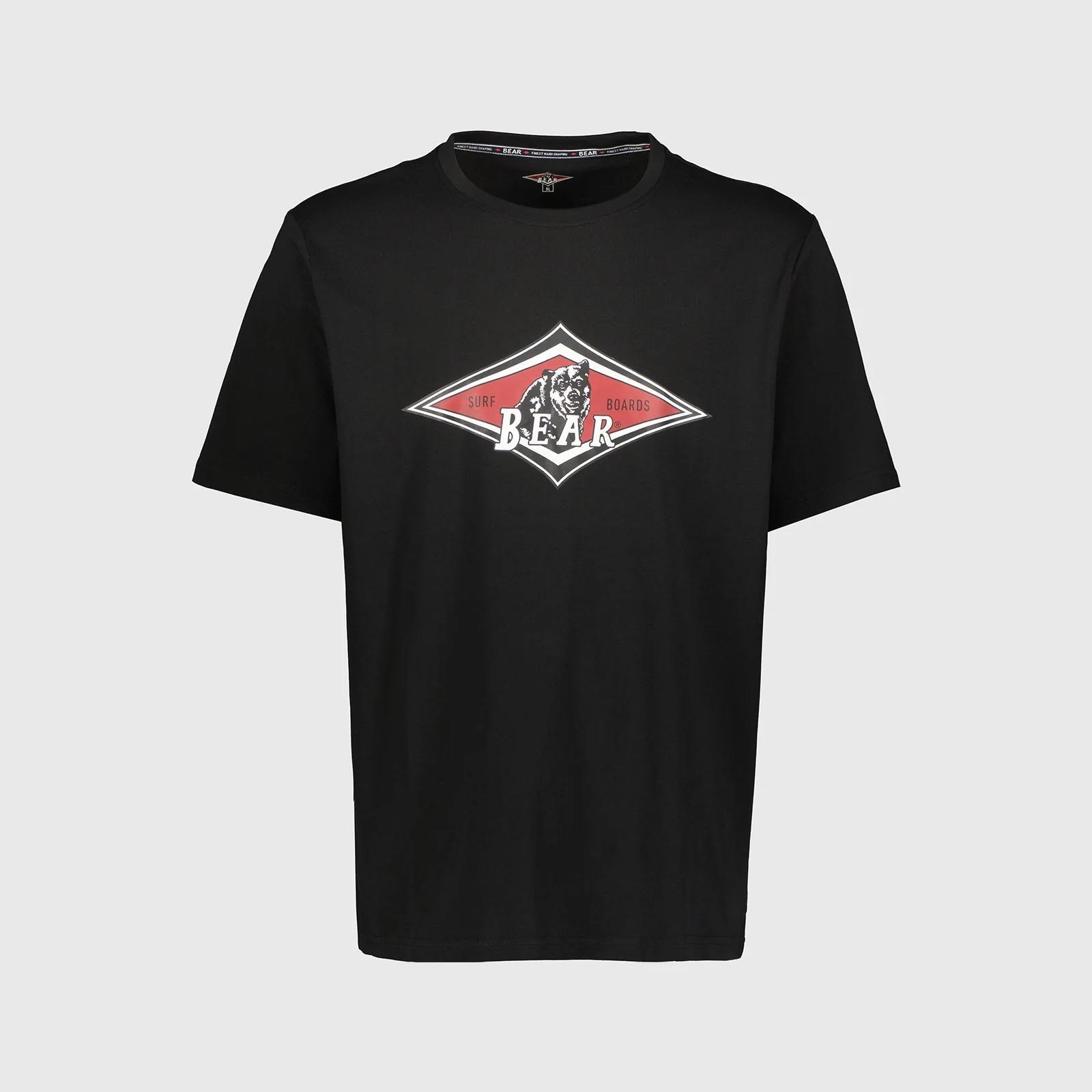 Koszulka z misiem Duże logo czarna