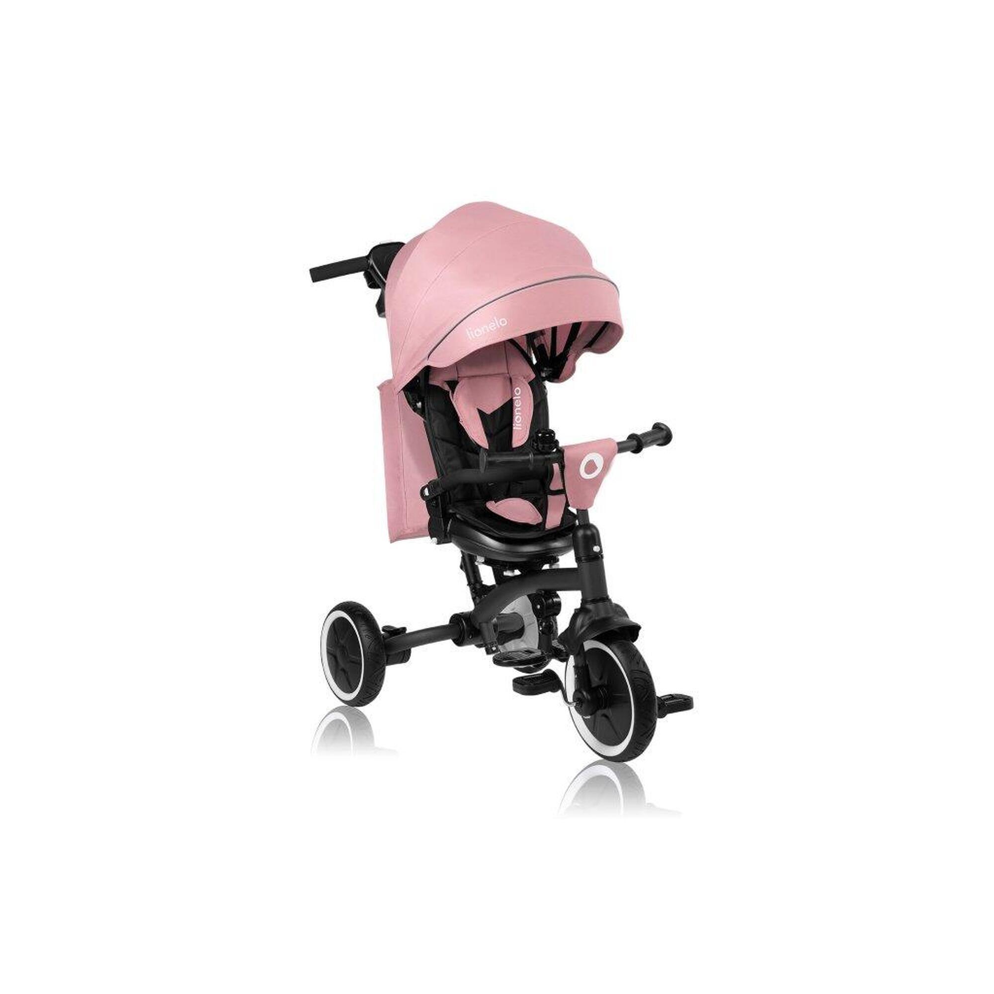 Trójkołowy rowerek dziecięcy Lionelo Tris Plus Różowo-różowy