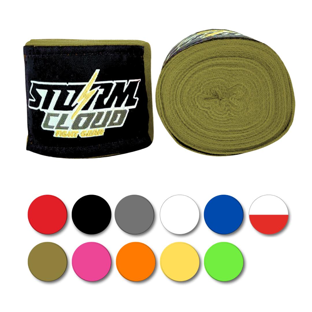 Bandaże owijki bokserskie elastyczne StormCloud HW 1 4m Khaki