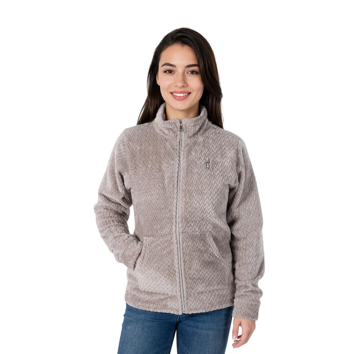 Bluza polarowa damska AULP BECCO Rozpinana z kołnierzem