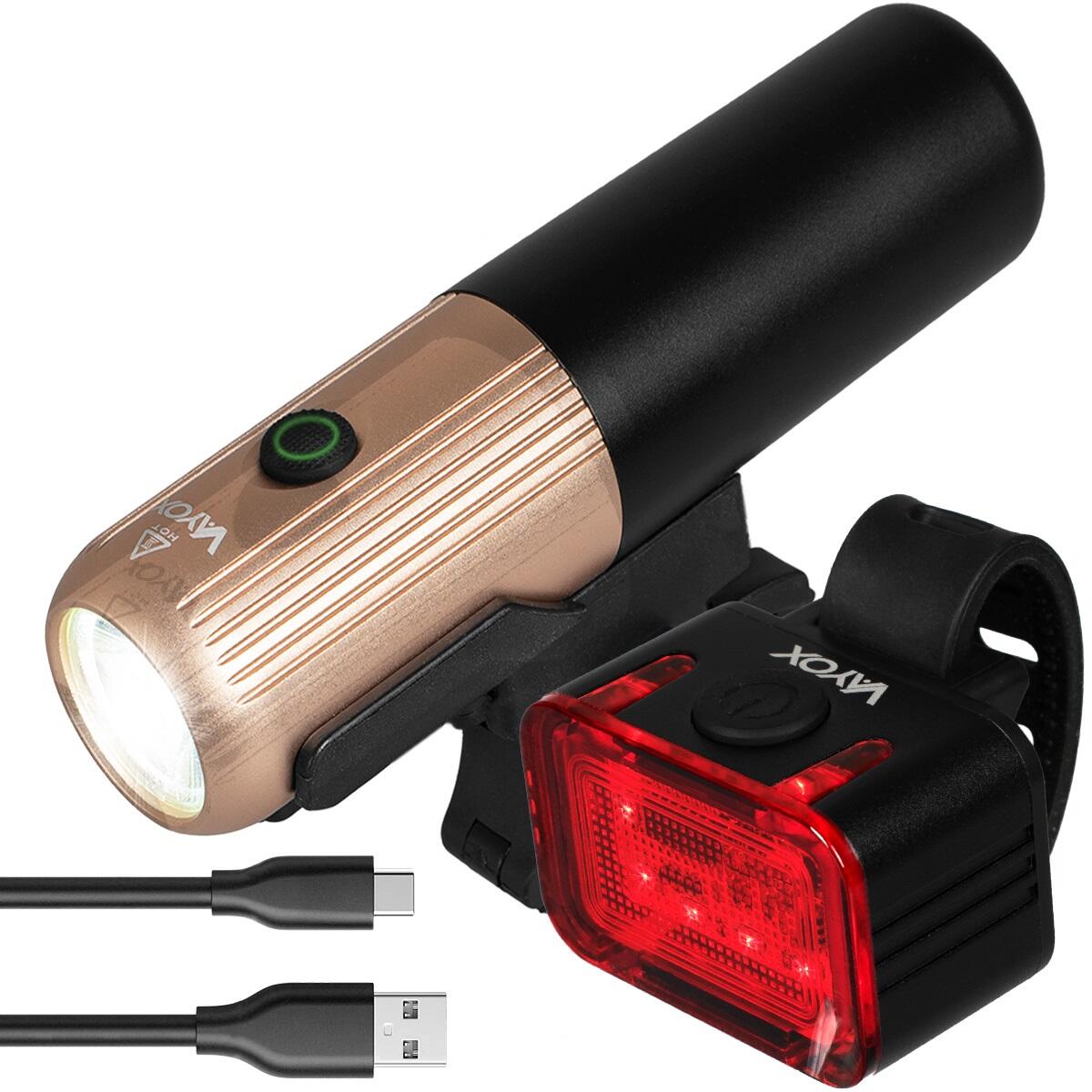 Zestaw lampek rowerowych VAYOX VA0072 + VA0152 na przód i tył USB-C