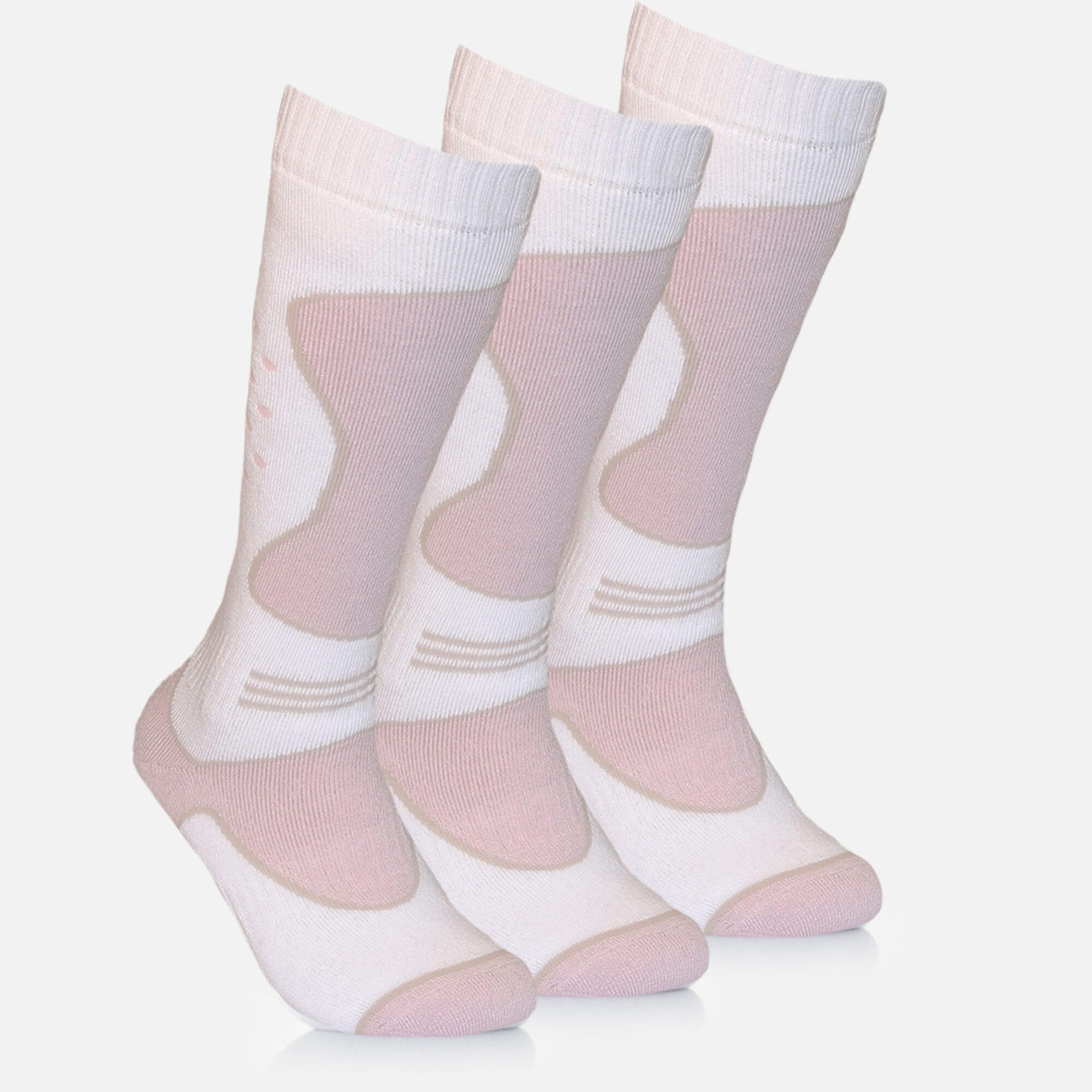 Skarpety Damskie Zimowe Narciarskie Zestaw 3 sztuk SURFANIC Pro Tech Różowe