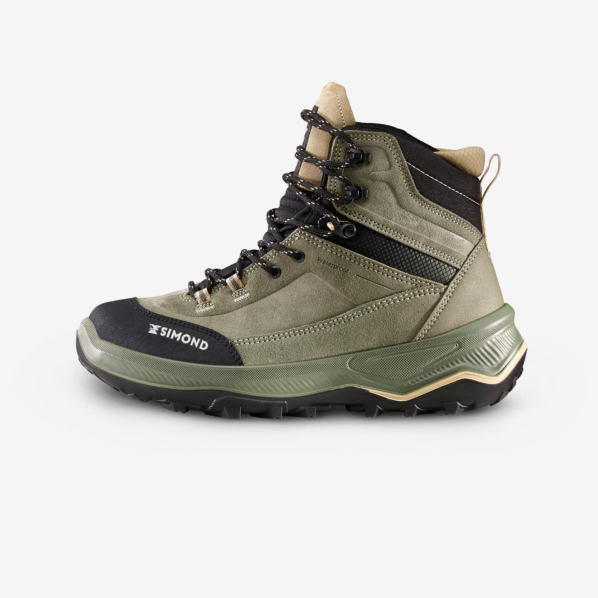 Buty trekkingowe damskie Forclaz MT100 skóra wodoodporne