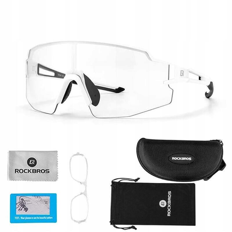 Okulary rowerowe Rockbros z filtrem uv400, fotochrom, unisex, z etui