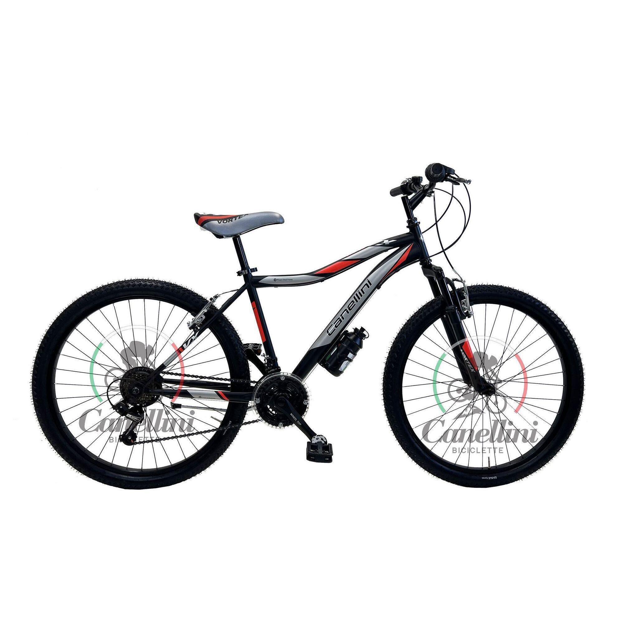 Rower Dziecięcy MTB Canellini VORTEX 26" - Czarny/Czerwony