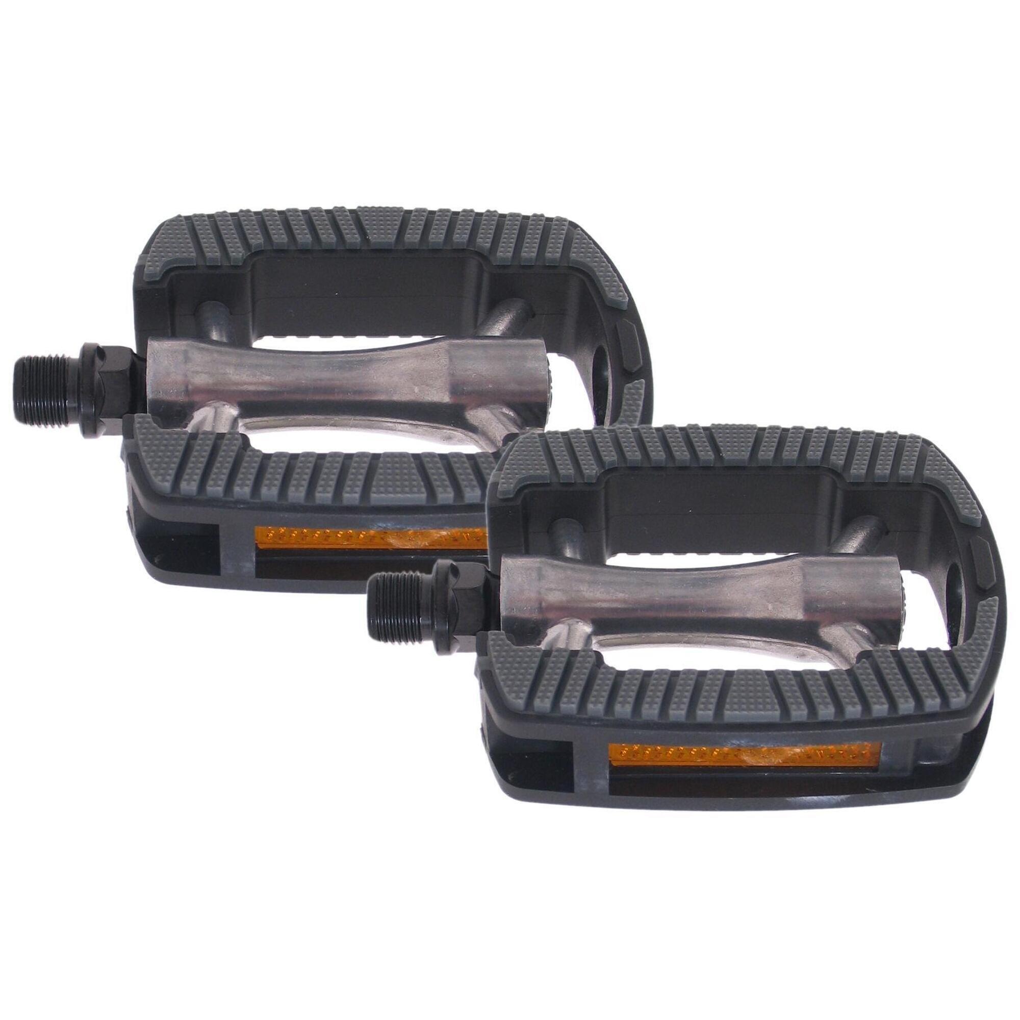 Zestaw Pedałów Sp-821 Korpus Aluminiowy Antypoślizgowy - Czarny/Srebrny