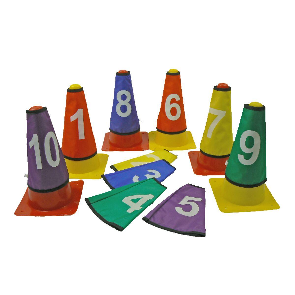 Numerowane osłony stożkowe (x10)