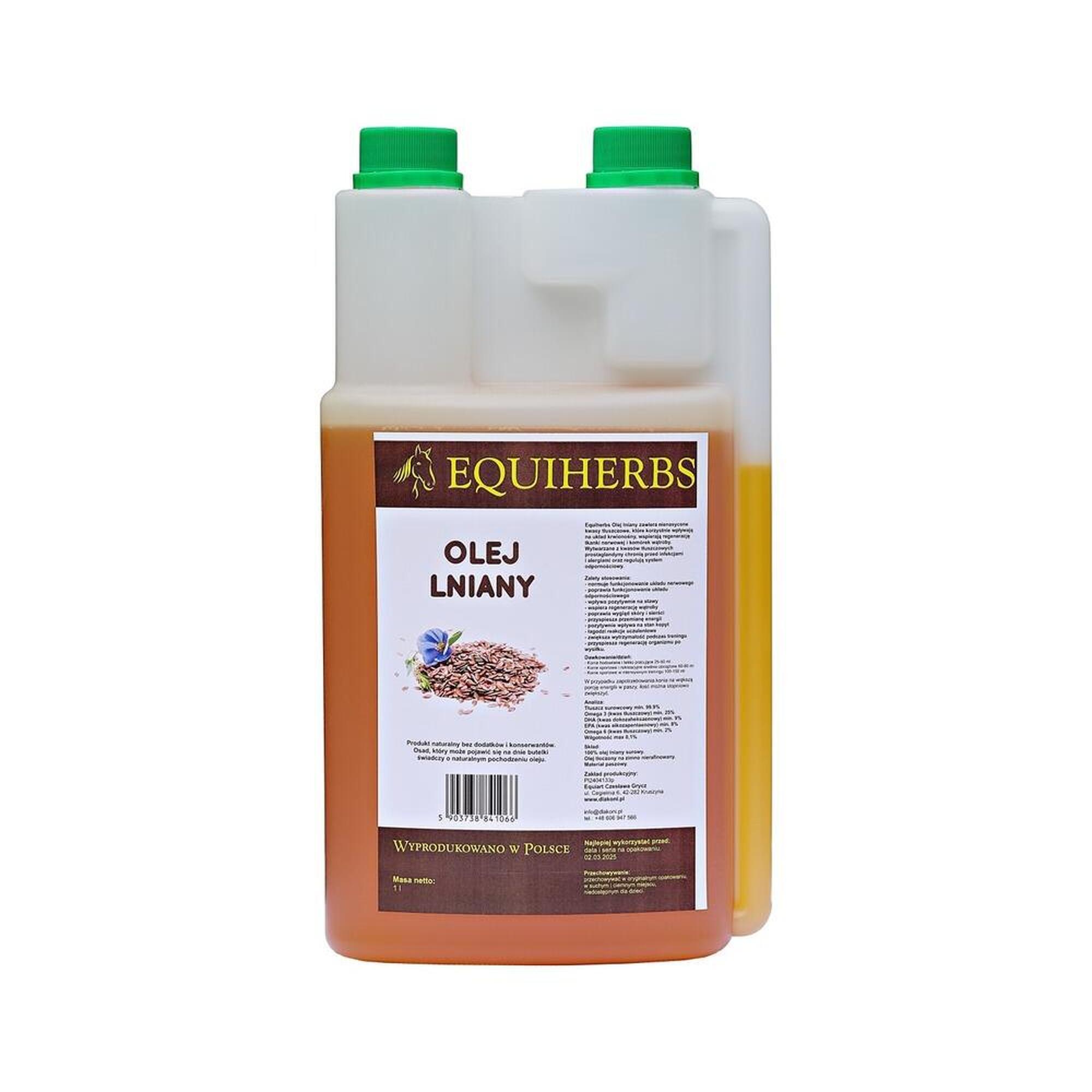 Olej lniany dla koni EQUIHERBS