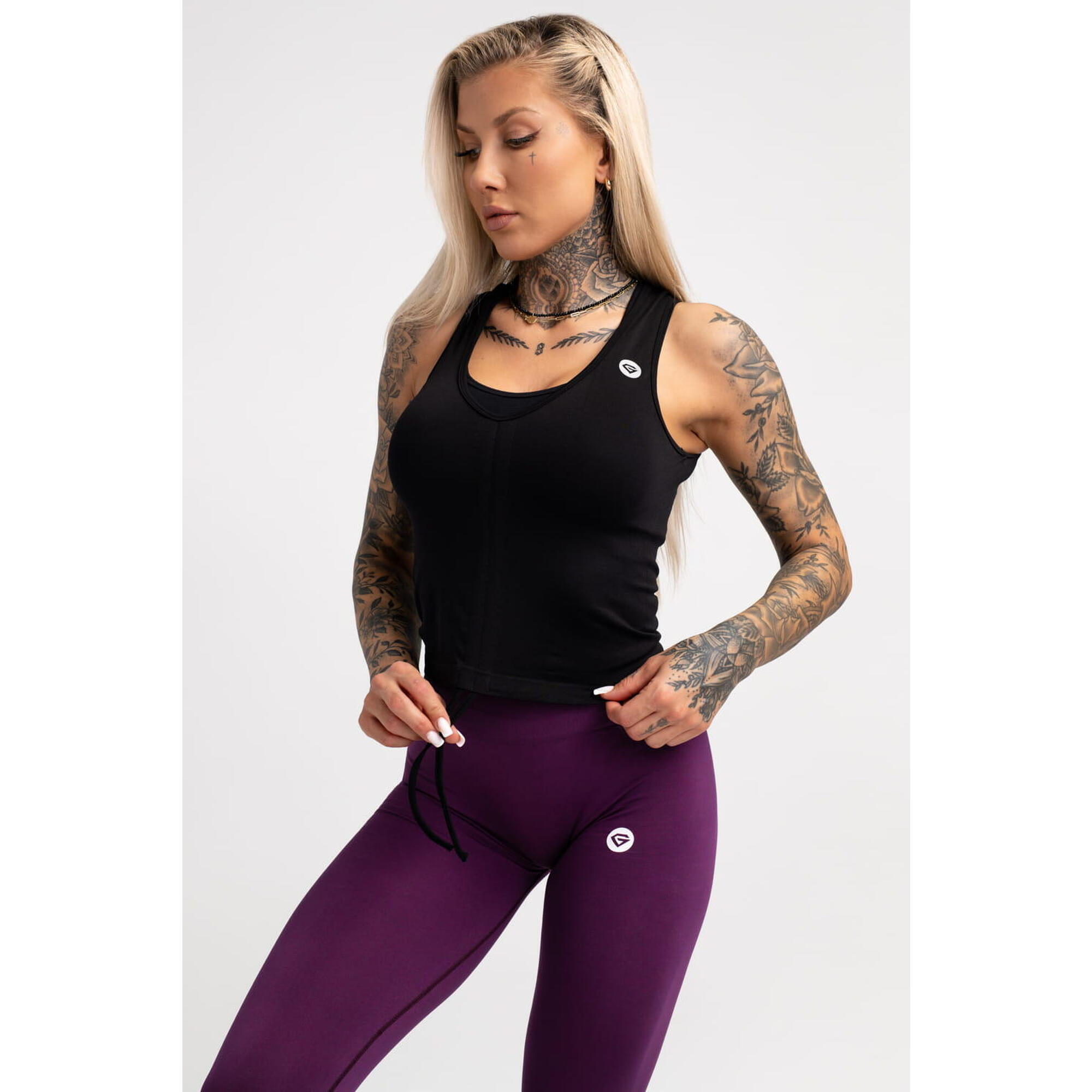 Top fitness damski Gym Glamour ściągany