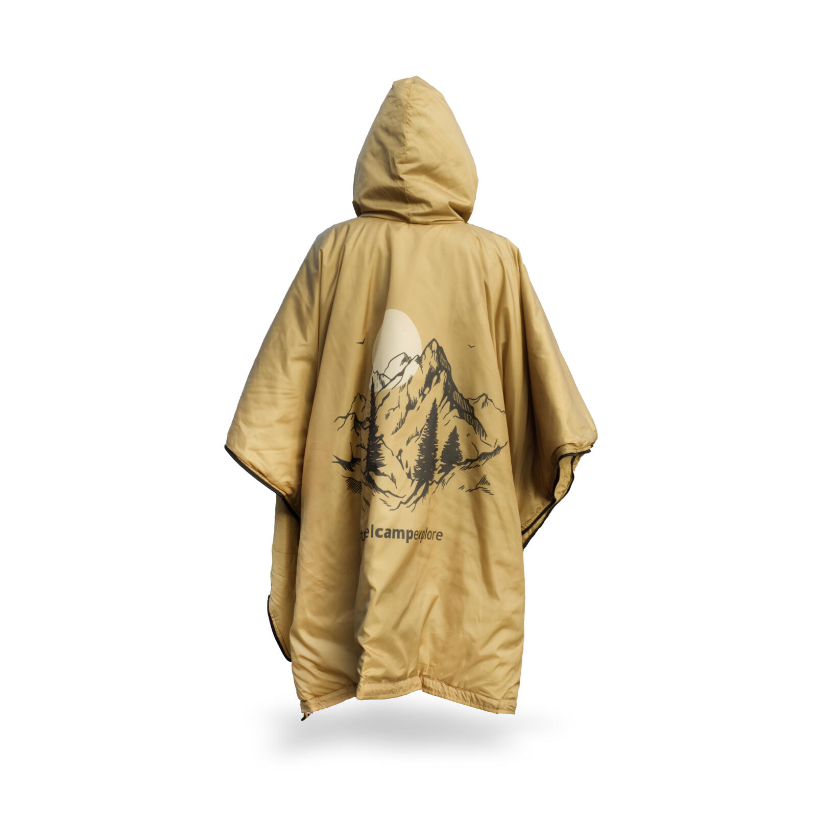 Ponczo campingowe OFFLANDER z ogrzewaczem Szampan