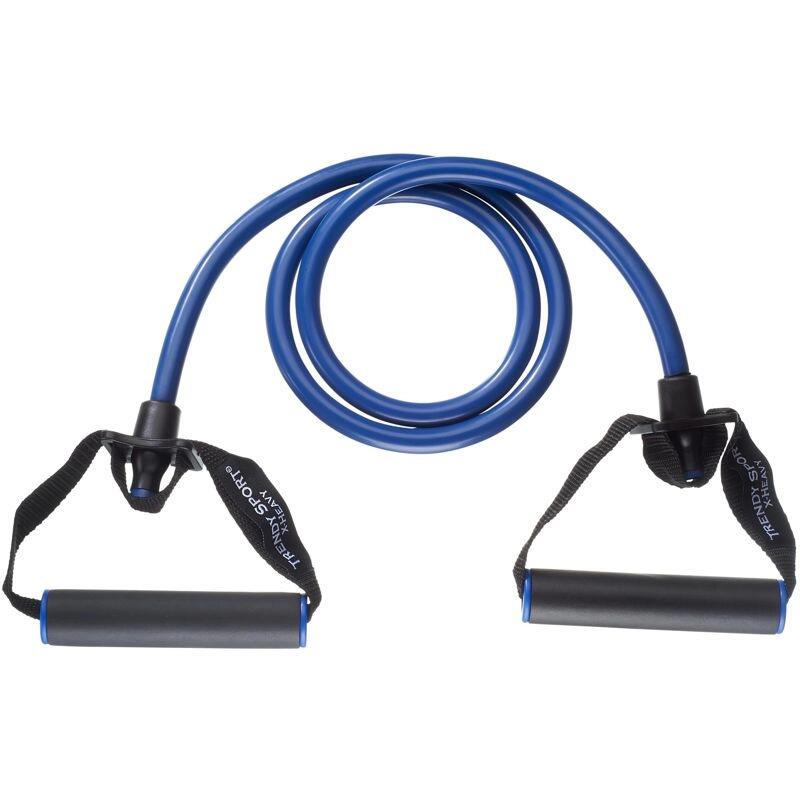 Guma do ćwiczeń z uchwytem z pianki Trendy Gymtube extra mocna niebieska.