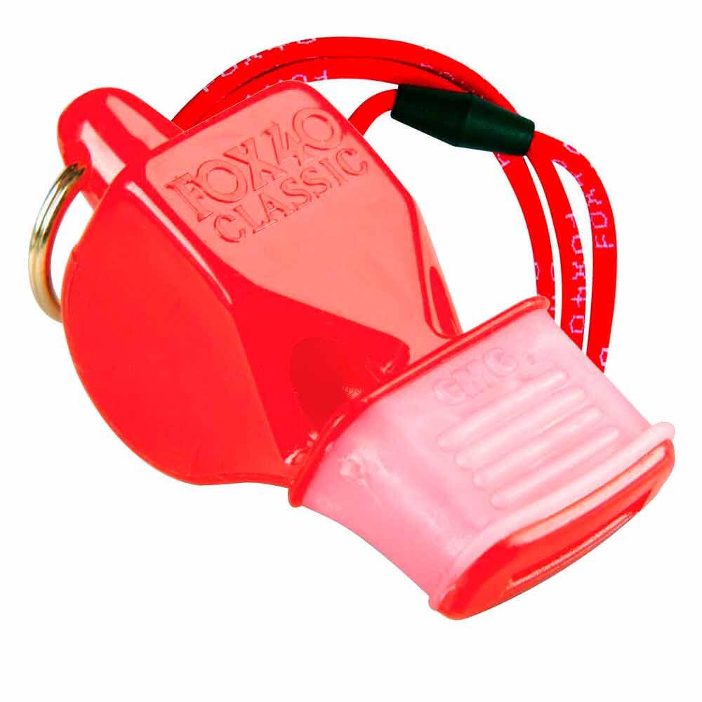 Gwizdek Fox 40 CMG z ochraniaczem na zęby i czerwoną linką