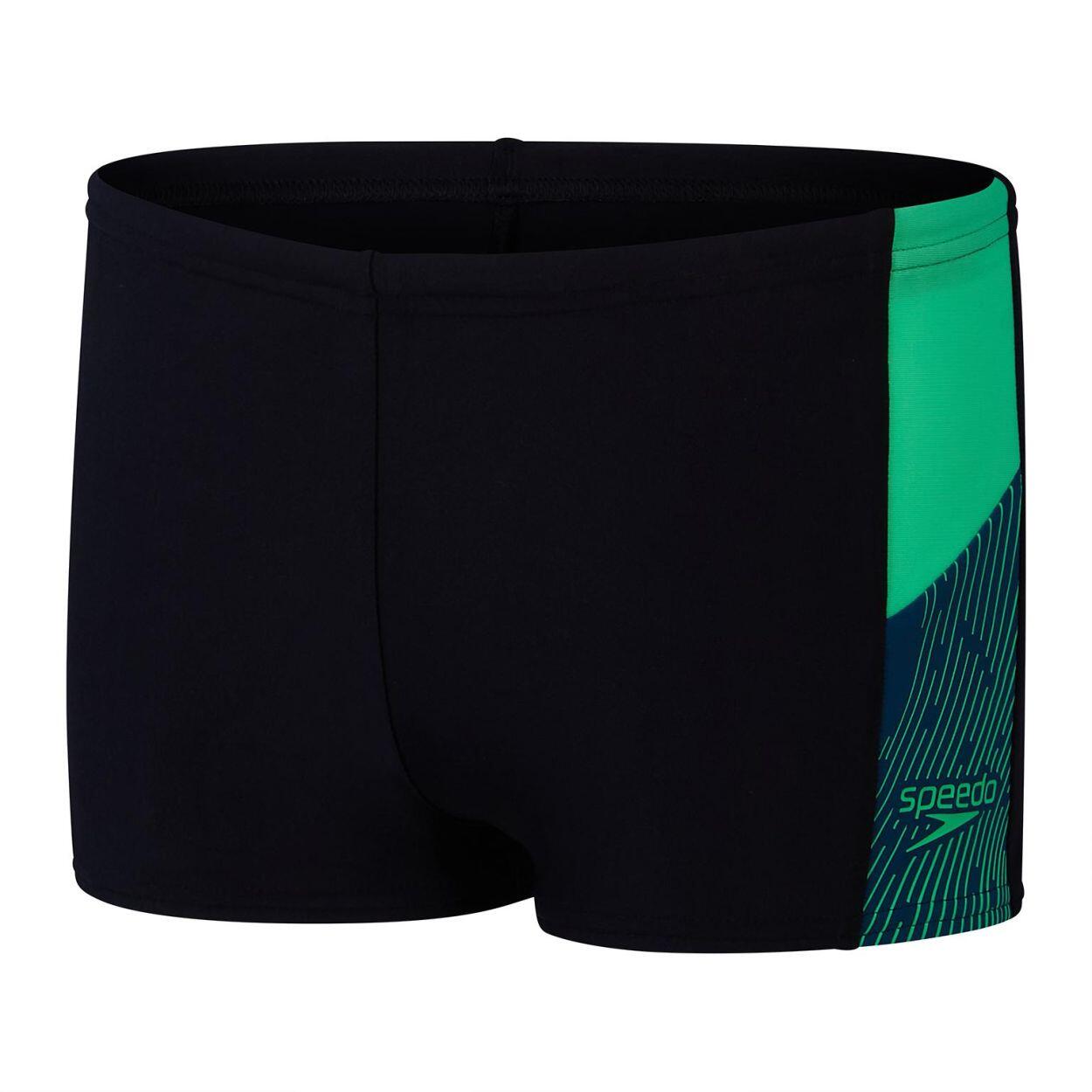 Speedo Boys Dive Aquashort – Czarno-Zielone – Rozmiar 15-16