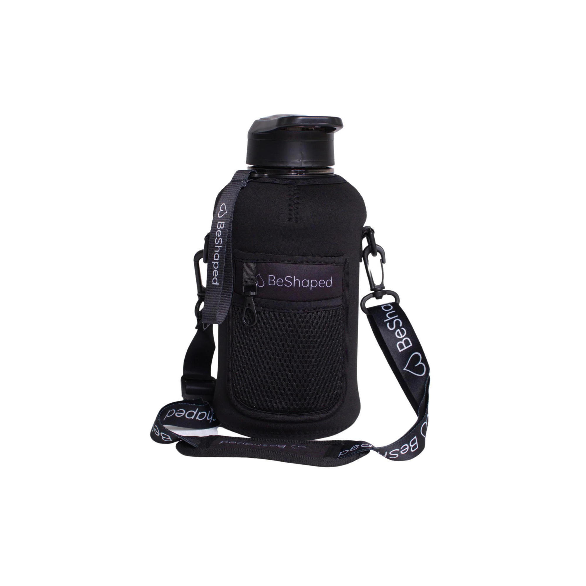 Butelka na Wodę z Kieszenią Czarna 1.3 L