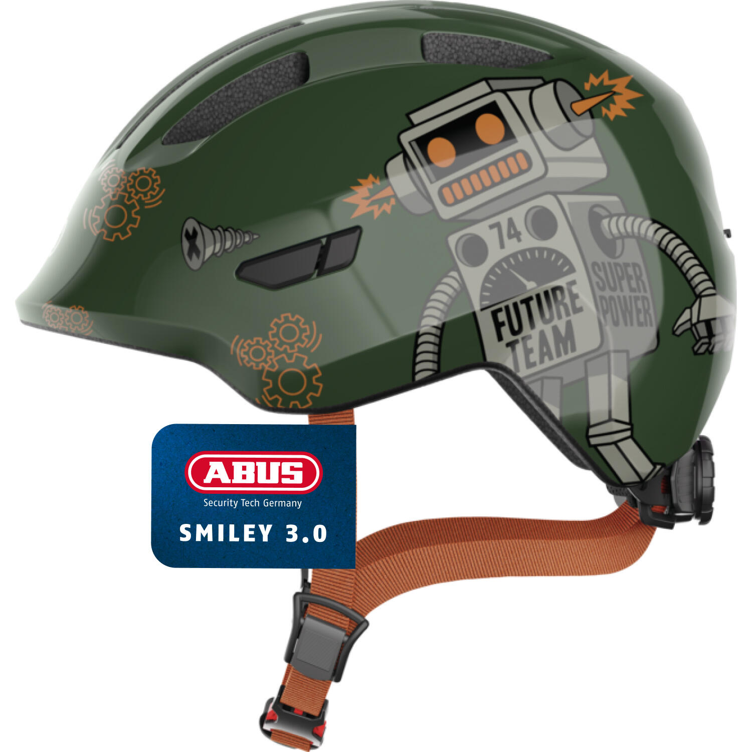 Dziecięcy kask rekreacyjny „Smiley 3.0” zielony robo-błyszczący