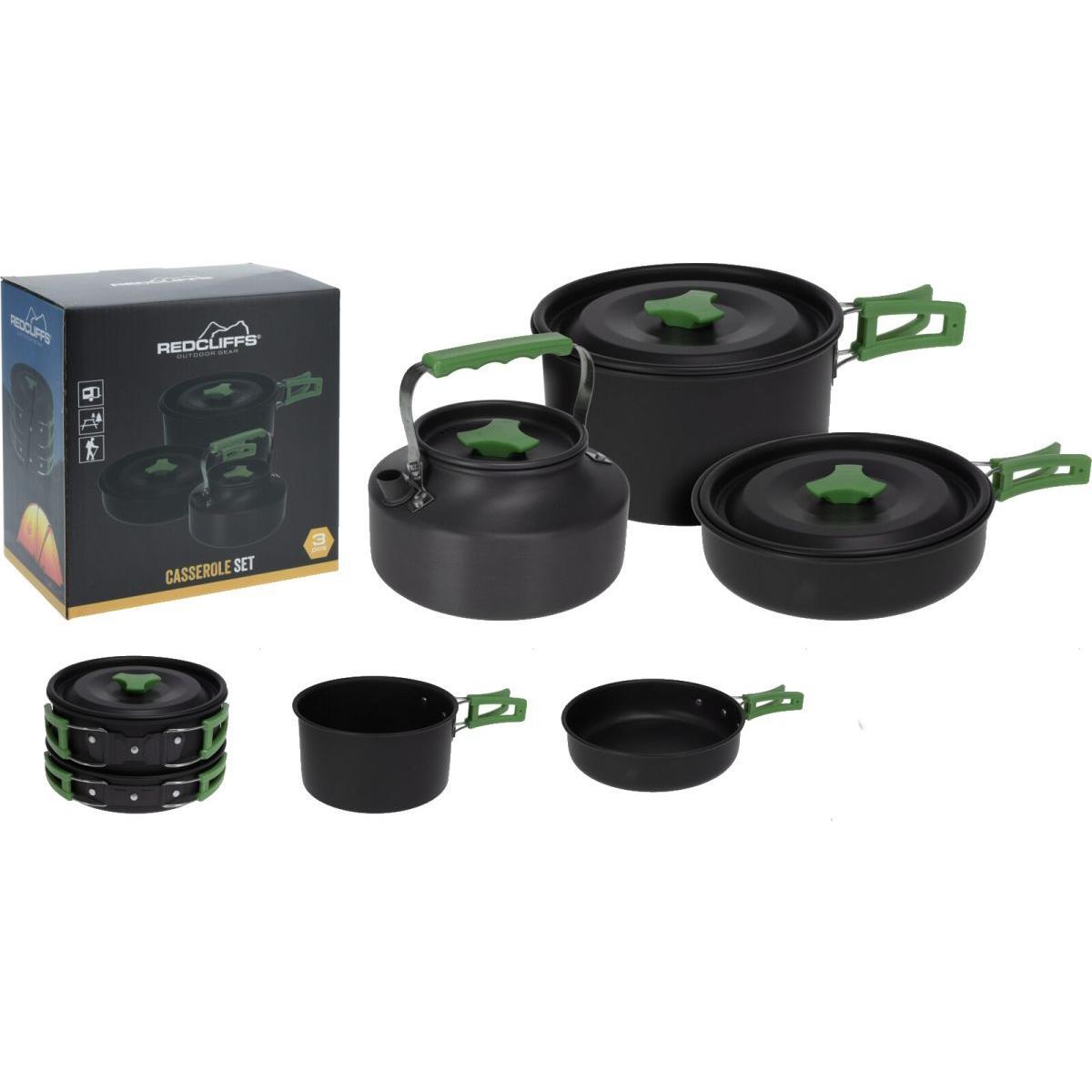 Menażka Redcliffs zestaw turystyczny 3w1 garnek patelnia czajnik