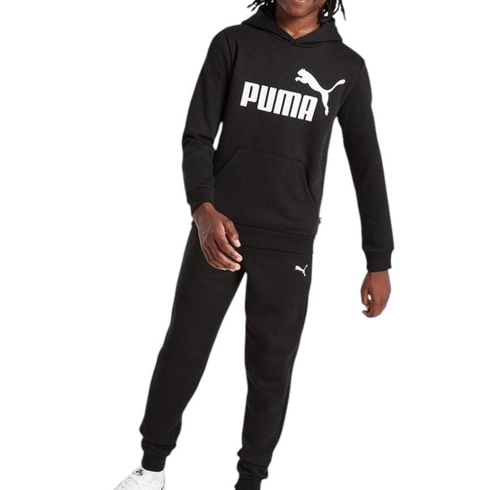 Komplet dresowy dziecięcy sportowy czarny spodnie i bluza PUMA