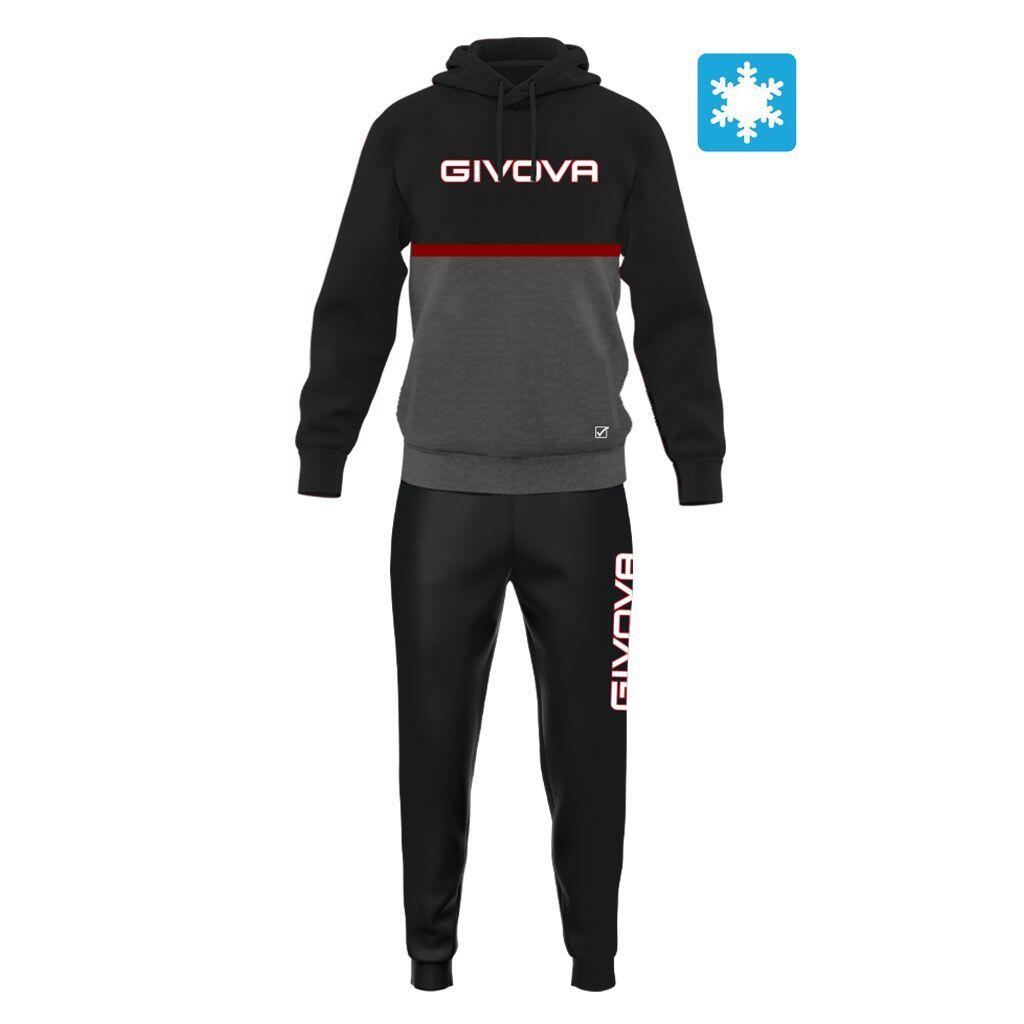 Givova Italia 106 dres męski z kapturem, dwukolorowy, polar