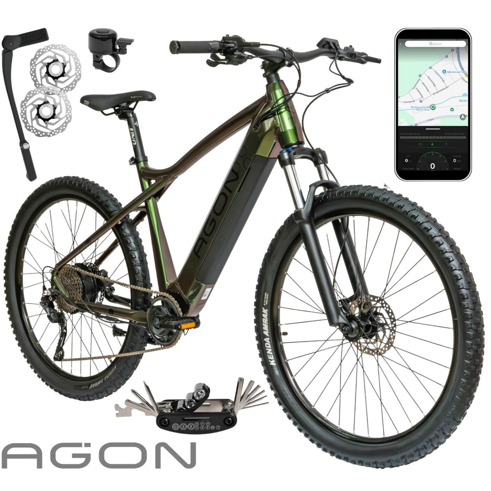 Rower Elektryczny Damski Męski Górski 27,5" Hydraulika 250 W Aplikacja 2025