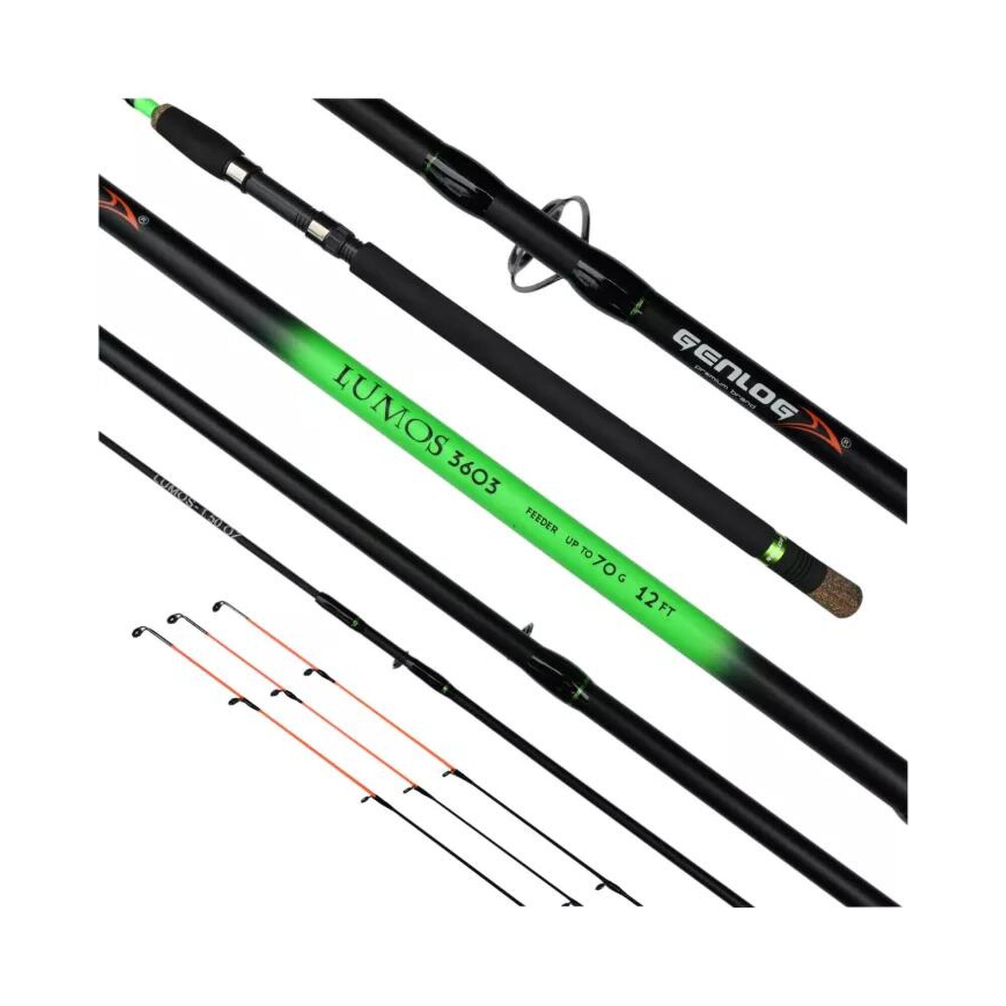 Wędka GENLOG LUMOS 3603 360/70g/3+3 wędzisko + szczytówki włókno węglowe
