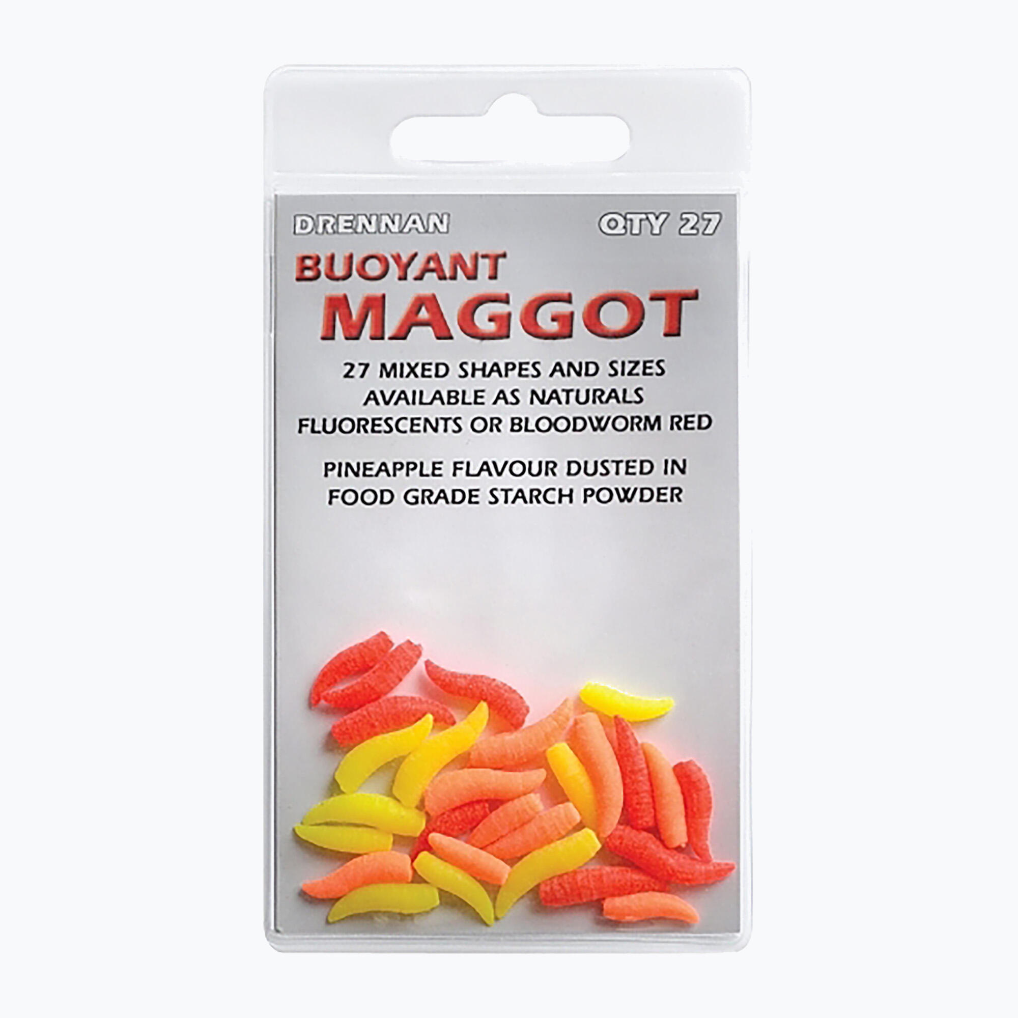 Przynęta sztuczny robak Drennan Buoyant Maggot 27 szt. Fluo