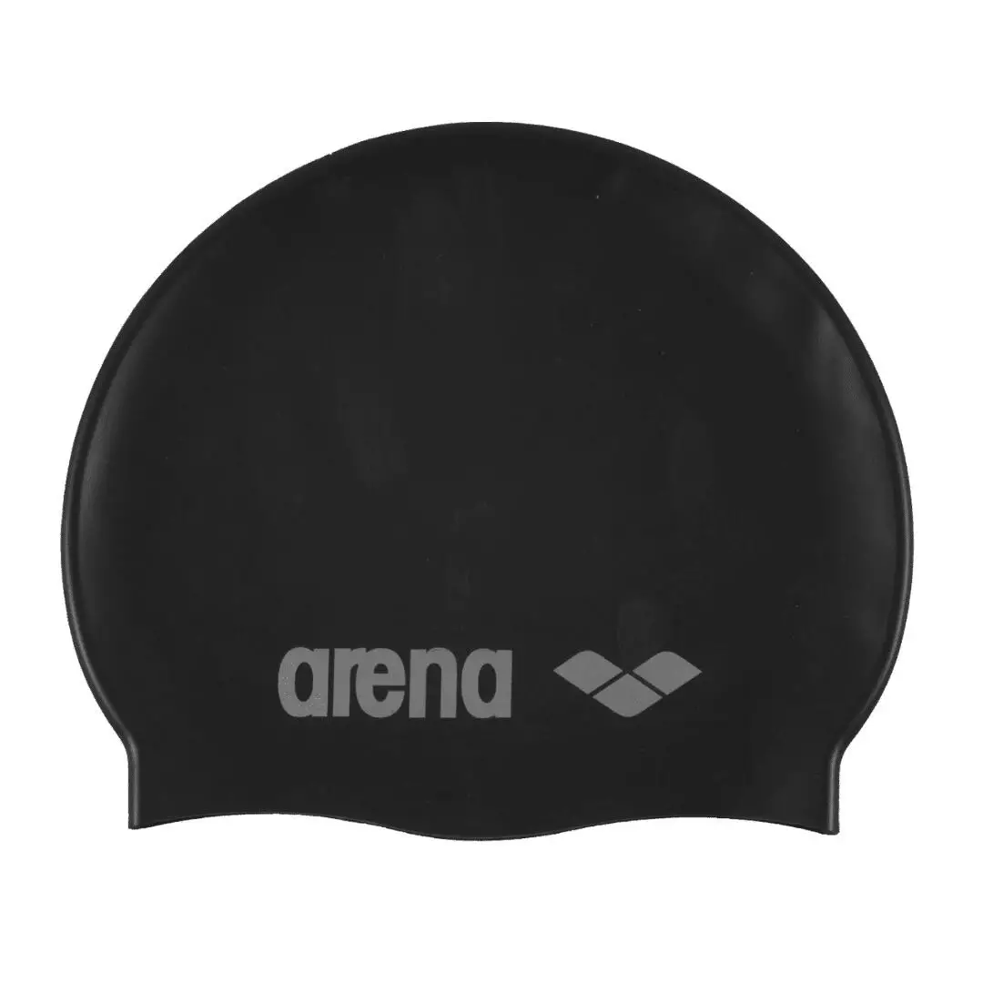 Arena Kinder Badmuts Classic Silicone Zwart