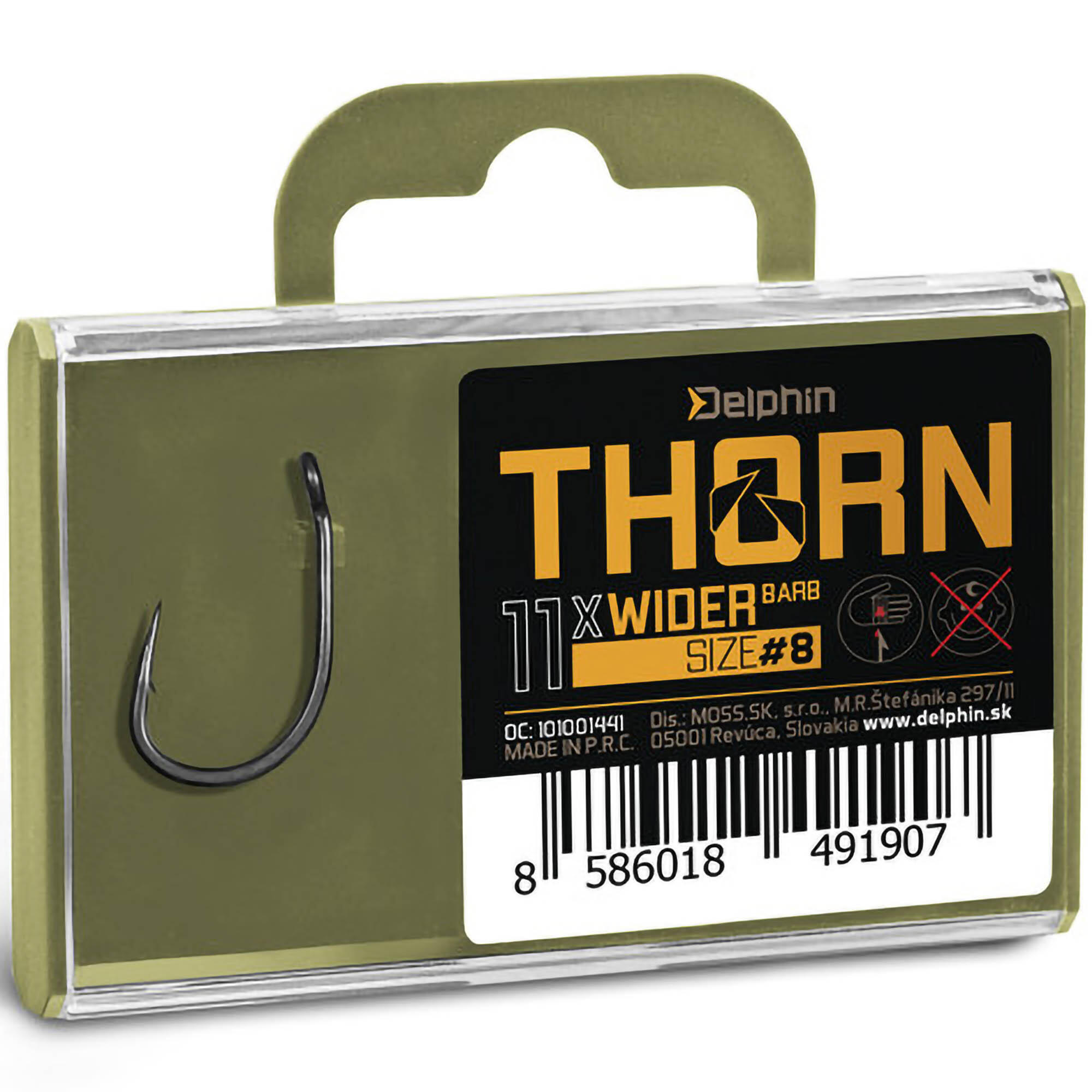 Haczyki Karpiowe Z Zadziorem Delphin Thorn Wider 11X R. 6