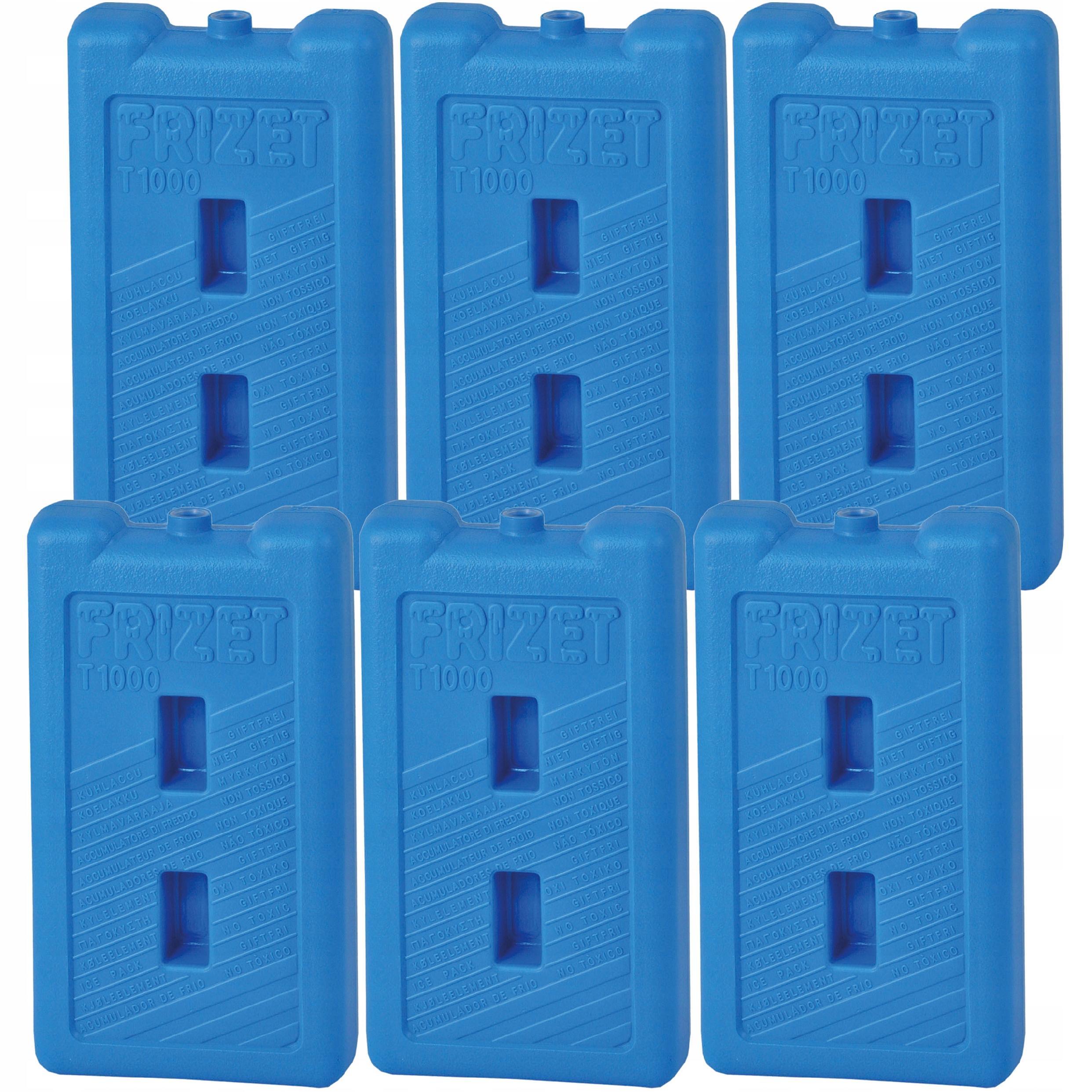 Wkłady chłodzące mrożące do lodówki turystycznej torby termicznej 6x 1L