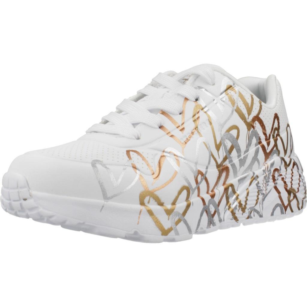 Buty SKECHERS UNO LITE - METALLIC Biały
