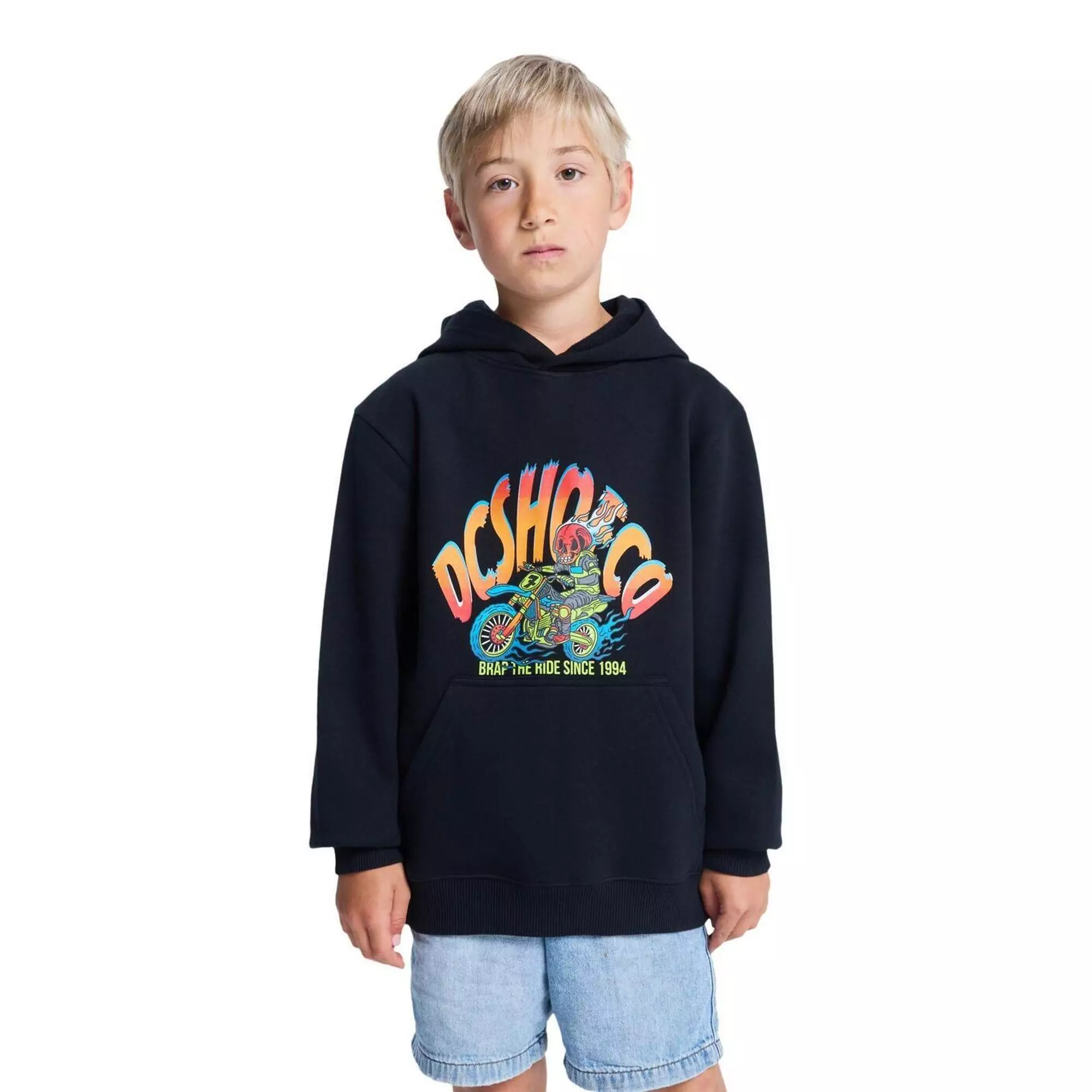 Bluza z kapturem dla Chłopcy BRAP THE RIDE Czarny