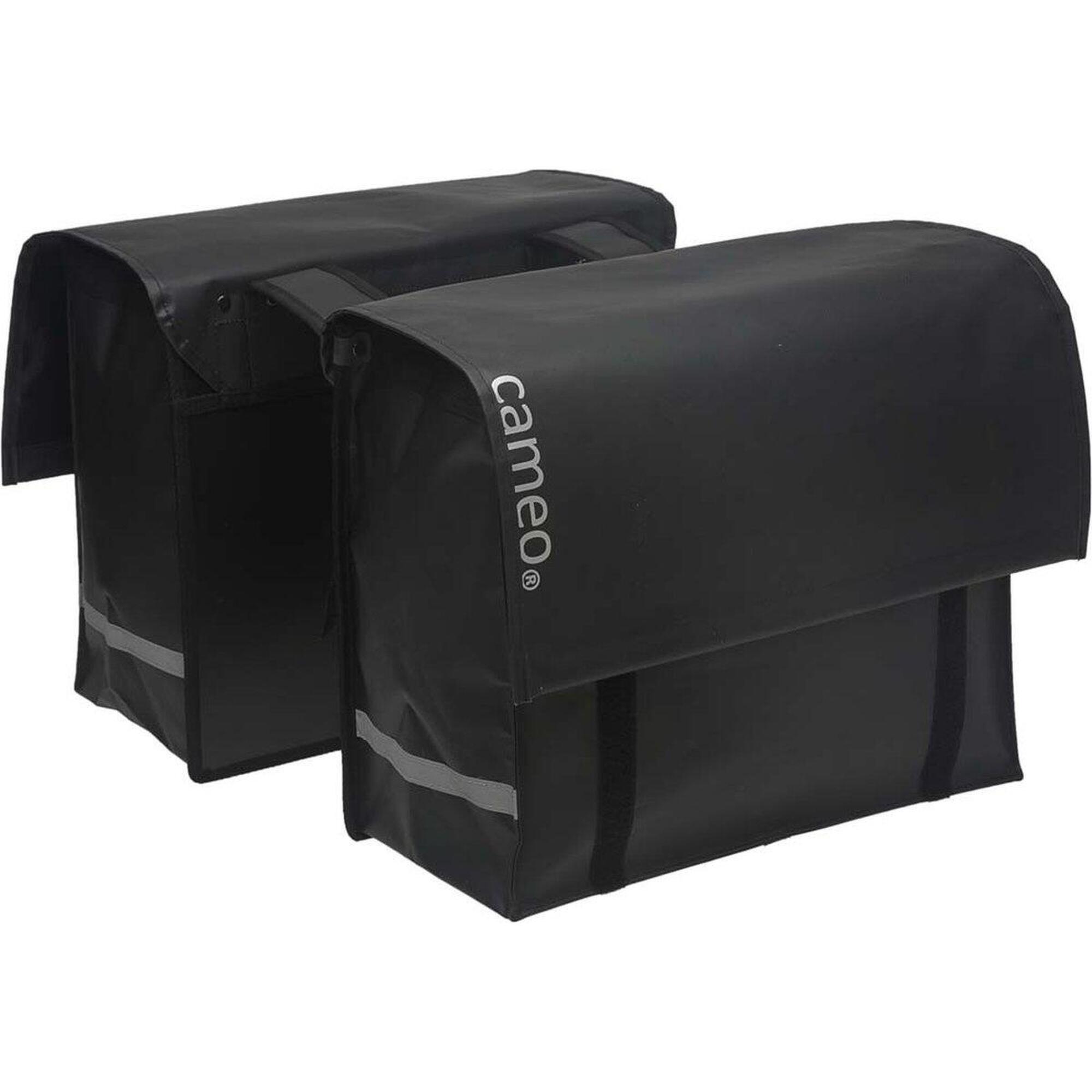 Podwójna Torba Rowerowa Cameo Bisonyl Matowa Czarna 46 Litrów