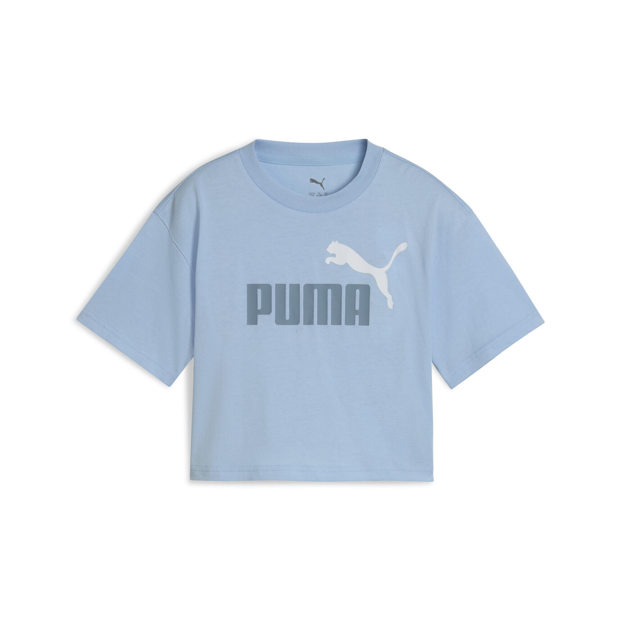 Młodzieżowa krótka koszulka Essentials 2 Colour z logo PUMA No. 1 PUMA