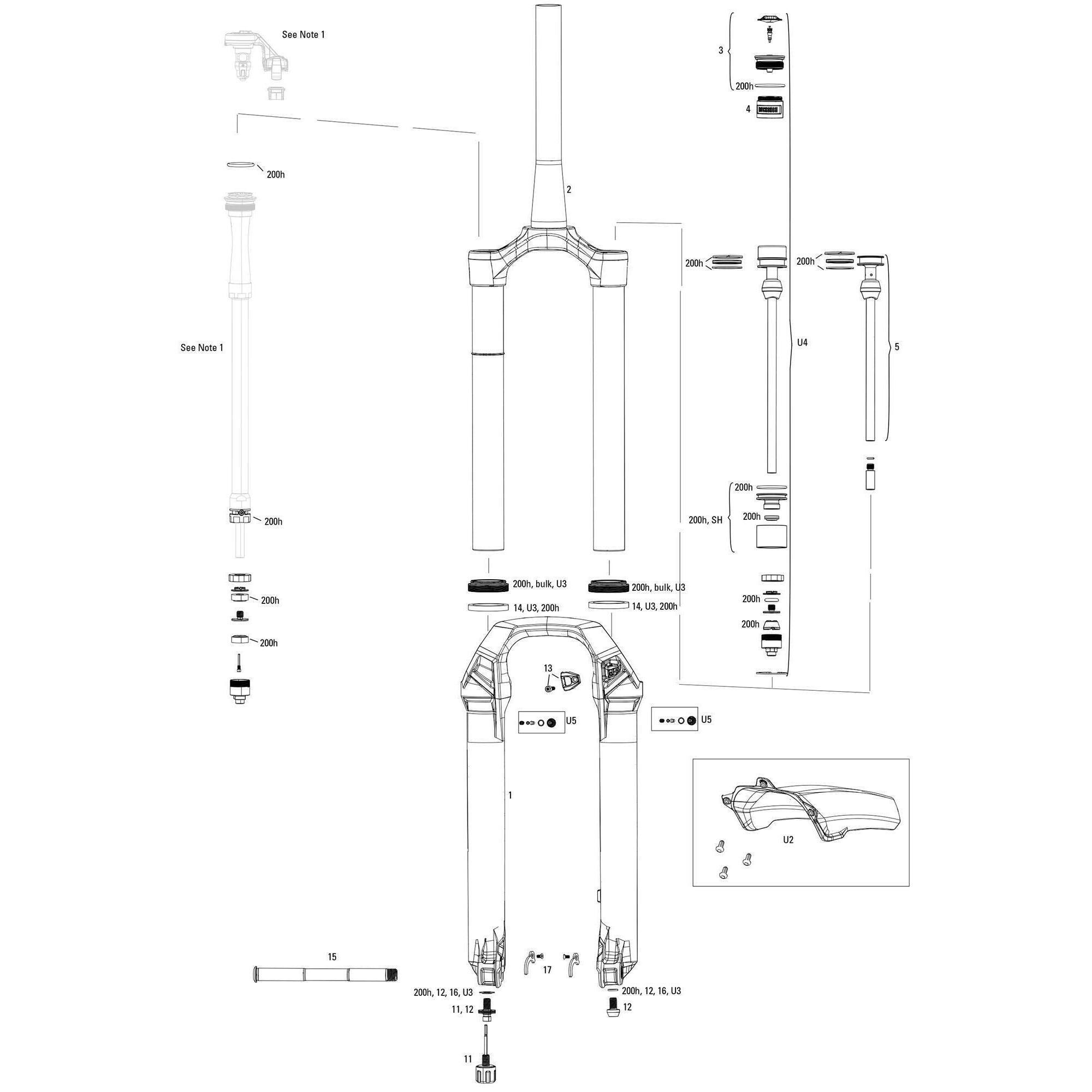 Rockshox Lyrik Ultimate: Amortyzator Rowerowy 27,5" i 29" w Kolorze Czerwonym