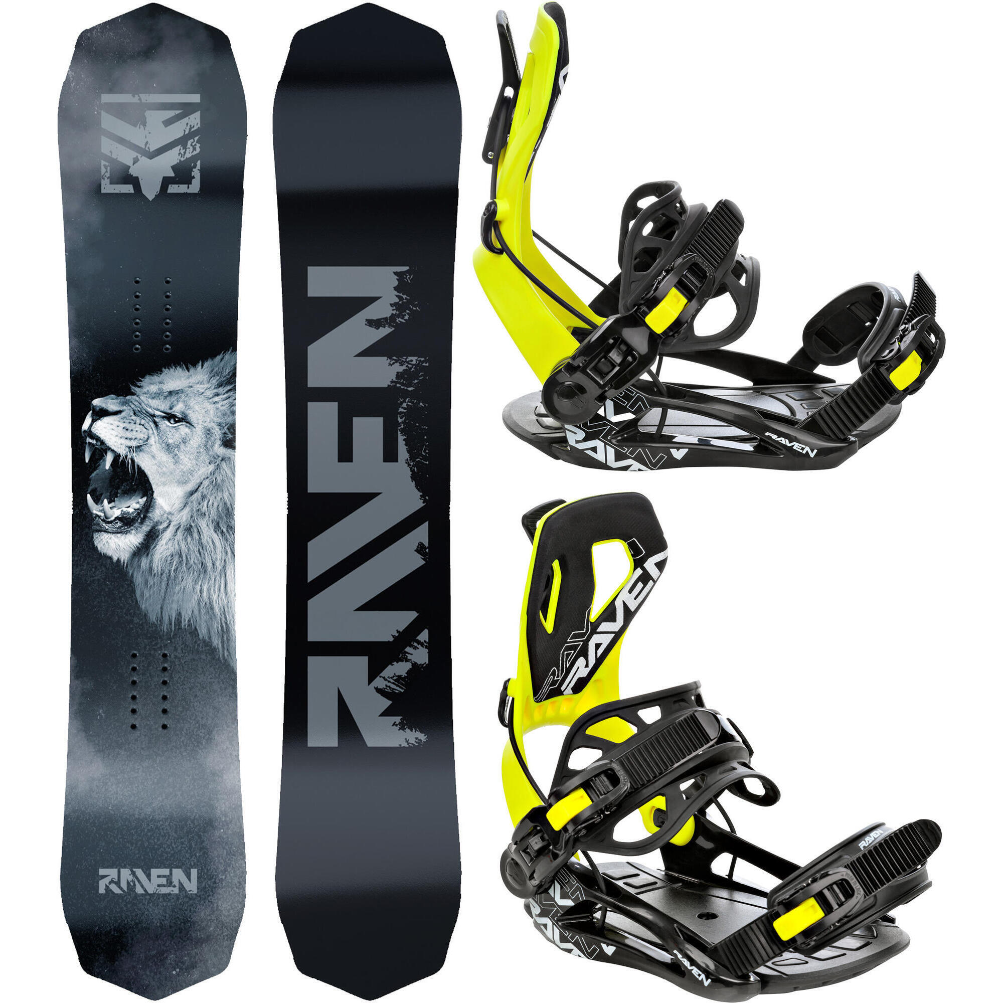 Zestaw Snowboard Raven Lion + Wiązania Raven FTM450