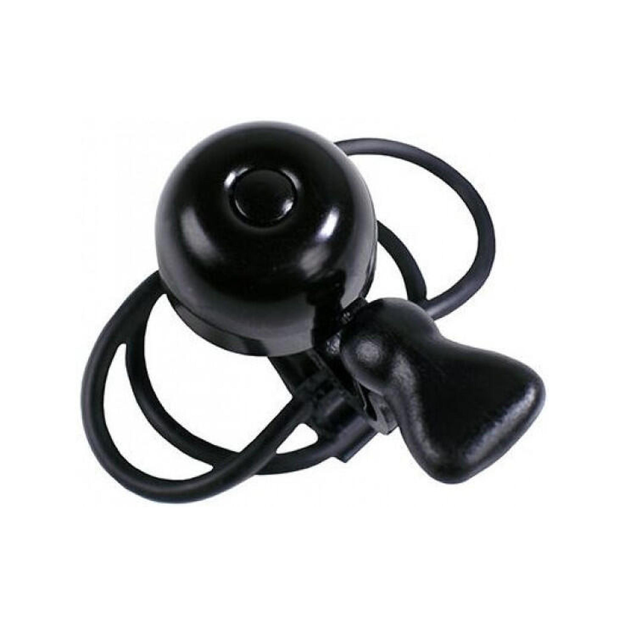 Dzwonek Rowerowy Micro 23Mm Z Gumowym Elastycznym Mocowaniem - Czarny